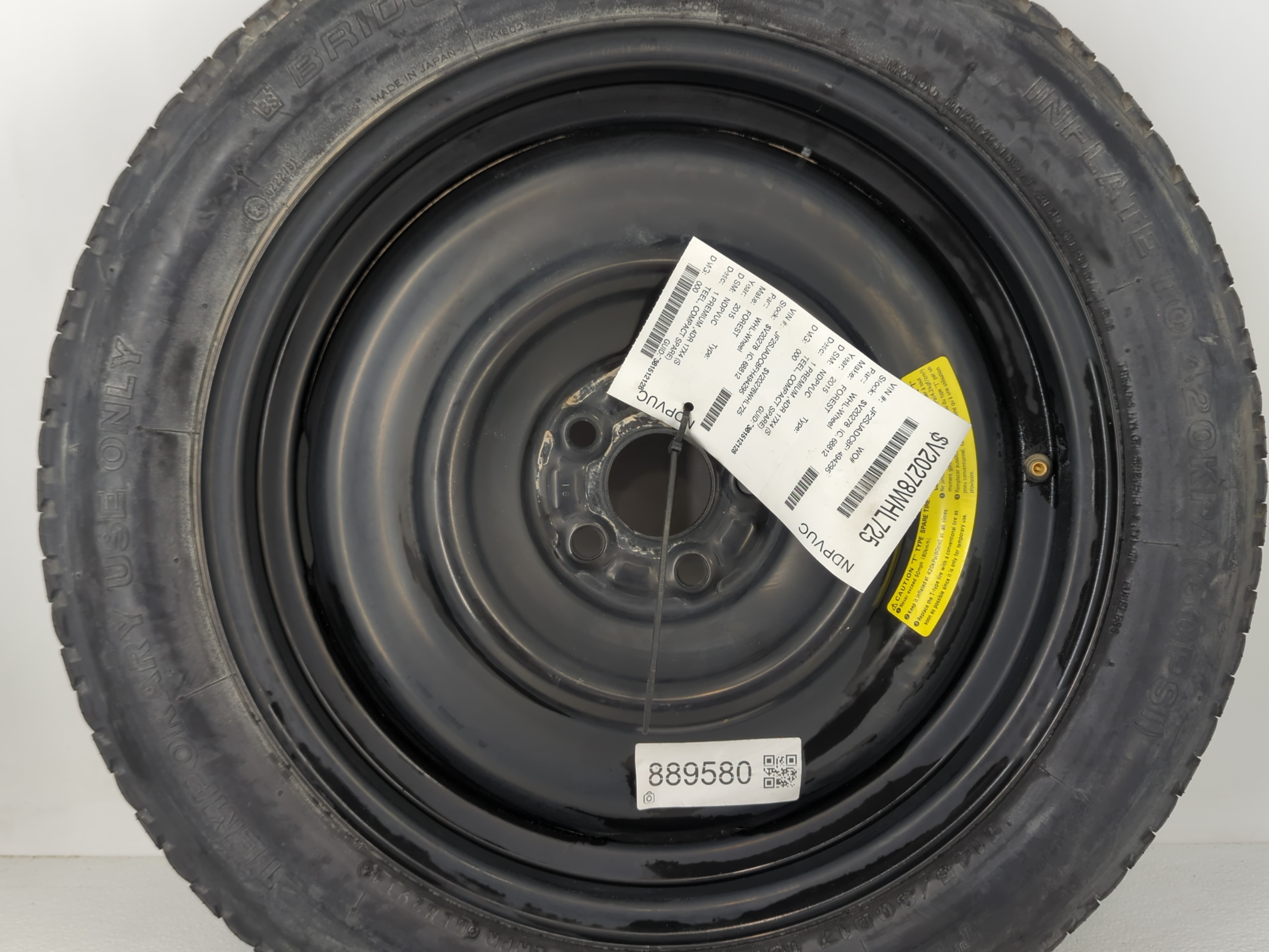 Picture of 2004-2022 Nissan Maxima Spare Donut Tire Wheel Rim Oem 889580