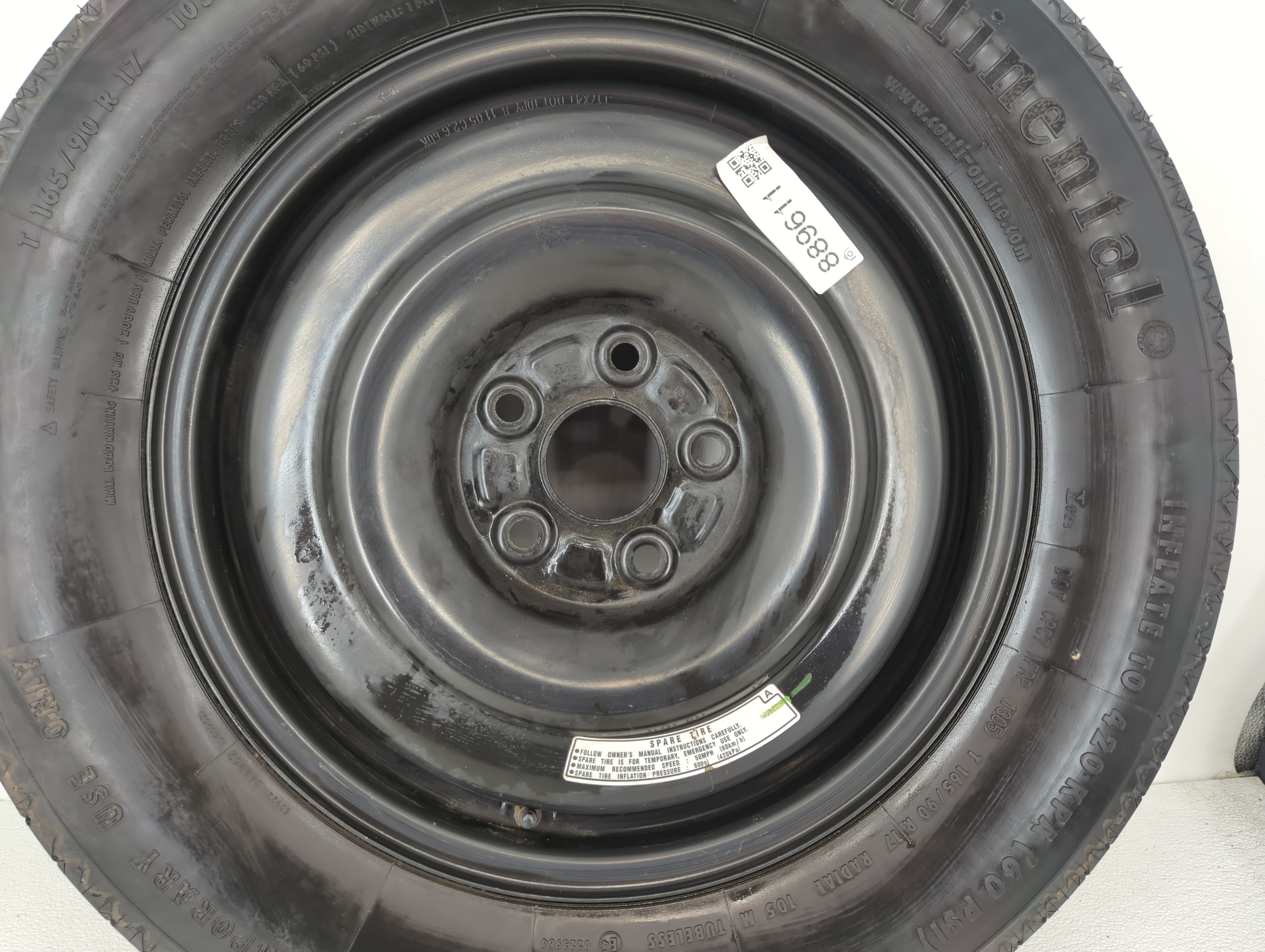 Subaru Brz Spare Donut Tire Wheel Rim Oem 889611 - Oemusedautoparts1.com