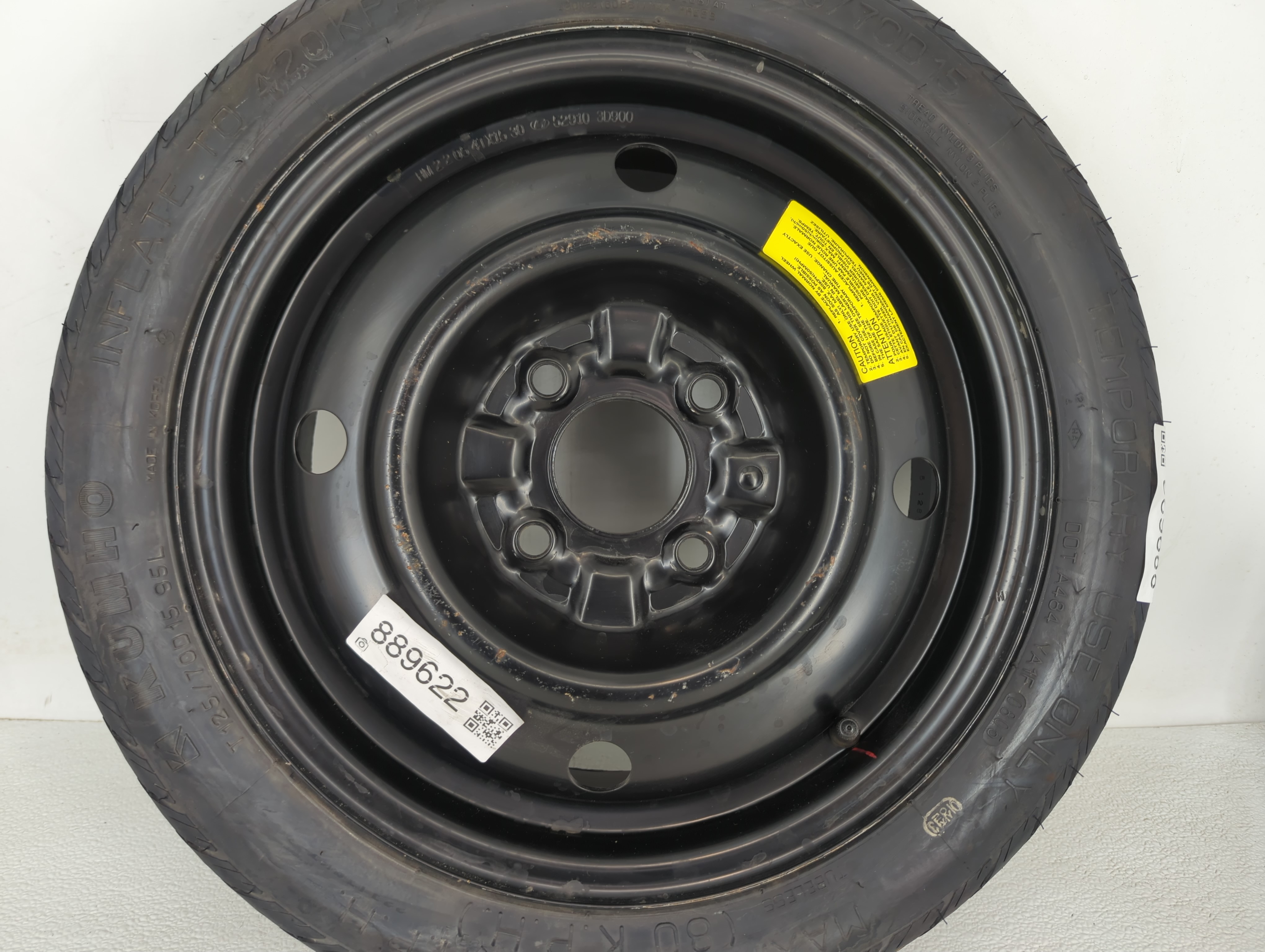 Picture of 1995-1998 Nissan 240sx Spare Donut Tire Wheel Rim Oem 889622
