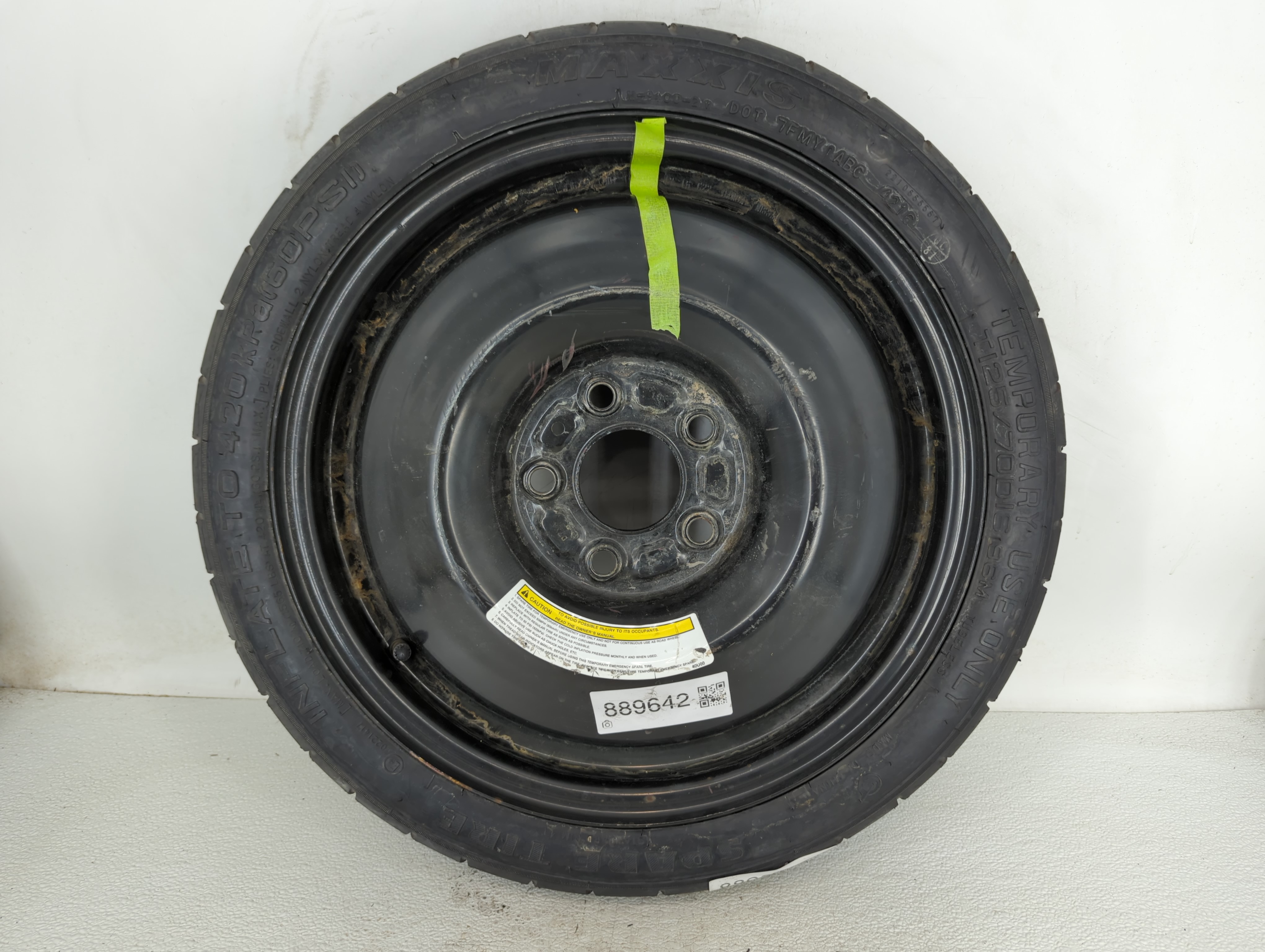 2015-2019 Nissan Sentra Spare Donut Tire Wheel Rim Oem 889642 - Oemusedautoparts1.com