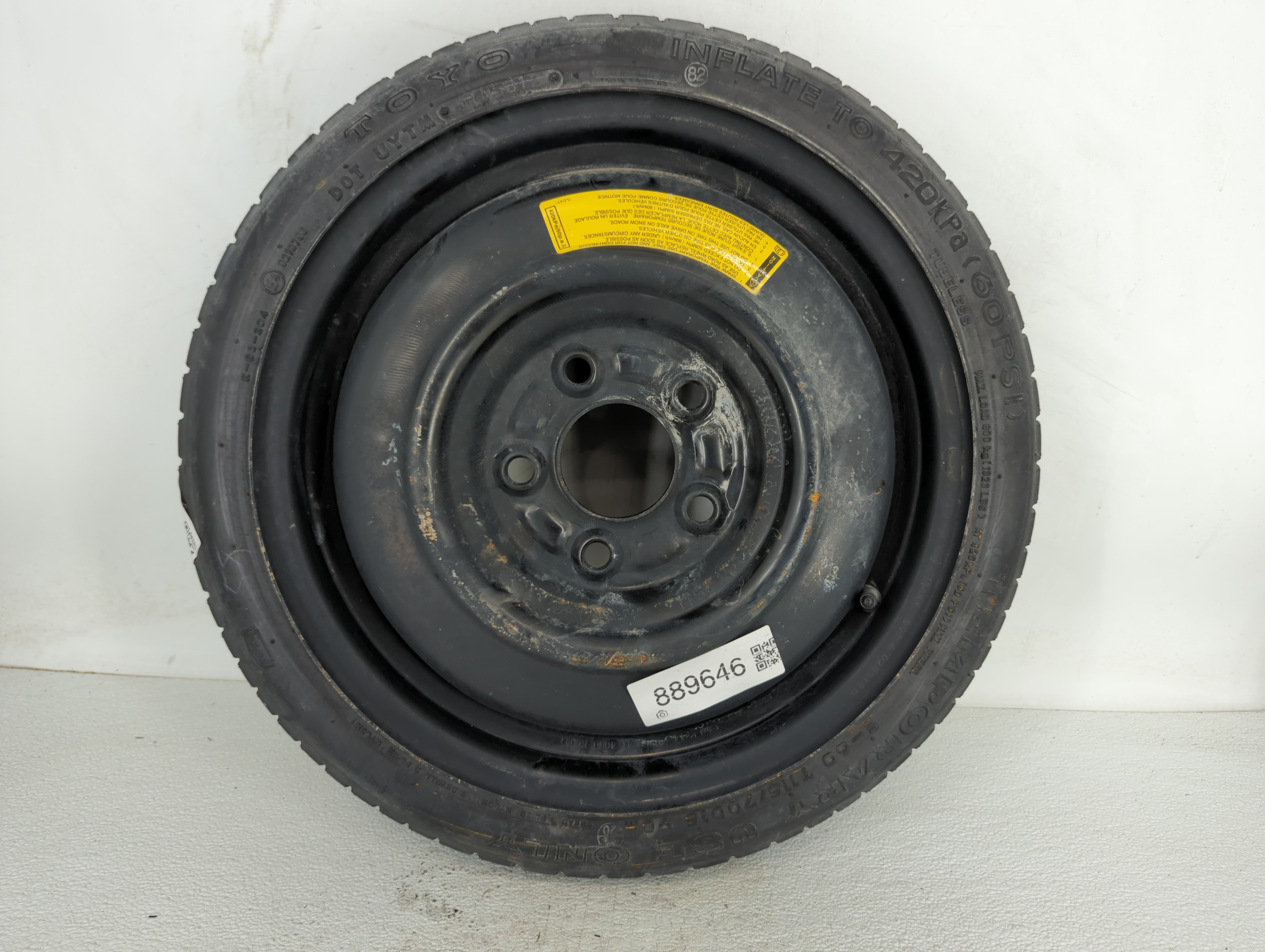 2010-2013 Mazda 3 Spare Donut Tire Wheel Rim Oem 889646 - Oemusedautoparts1.com