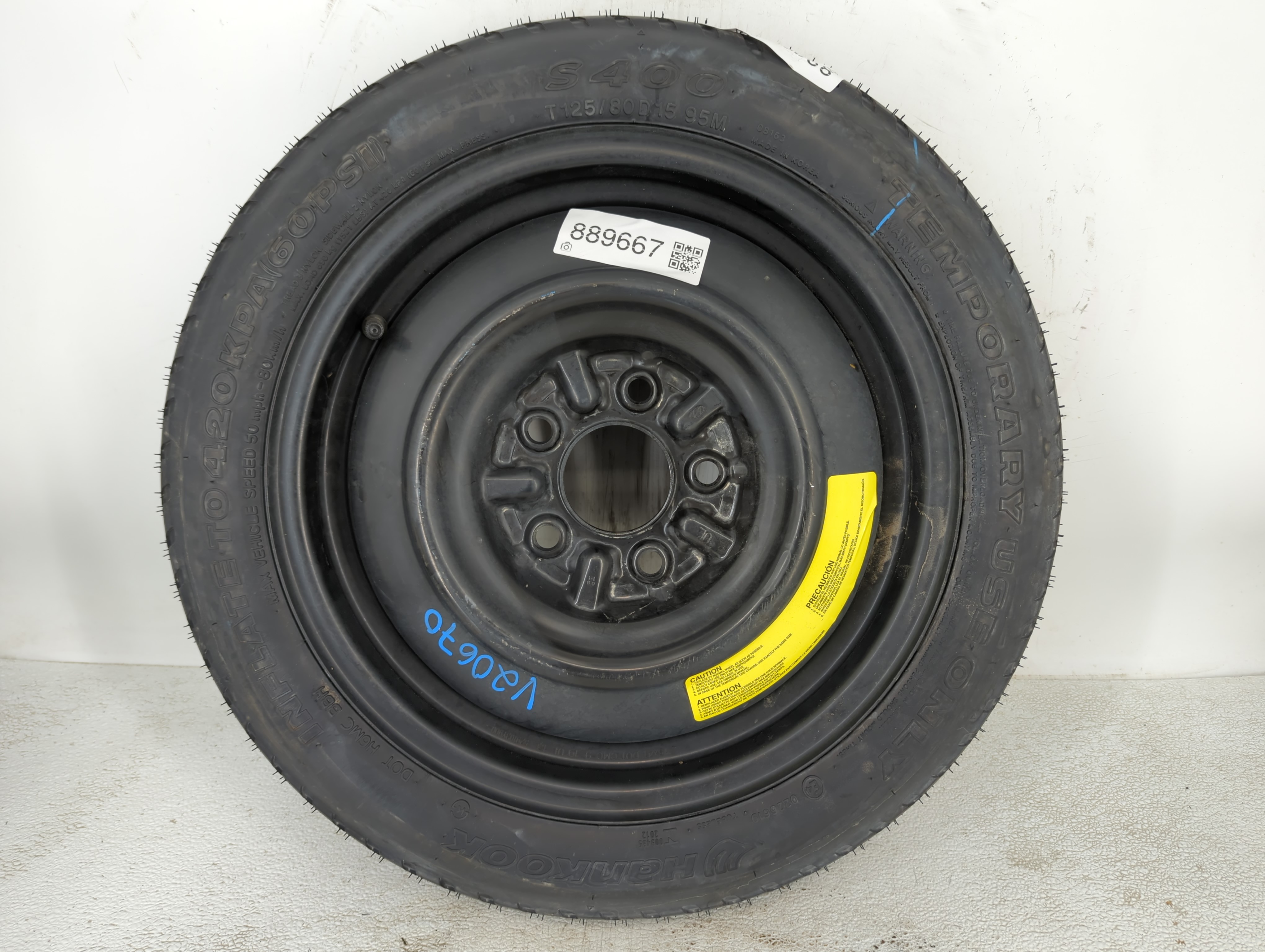 2011-2022 Hyundai Elantra Spare Donut Tire Wheel Rim Oem 889667 - Oemusedautoparts1.com