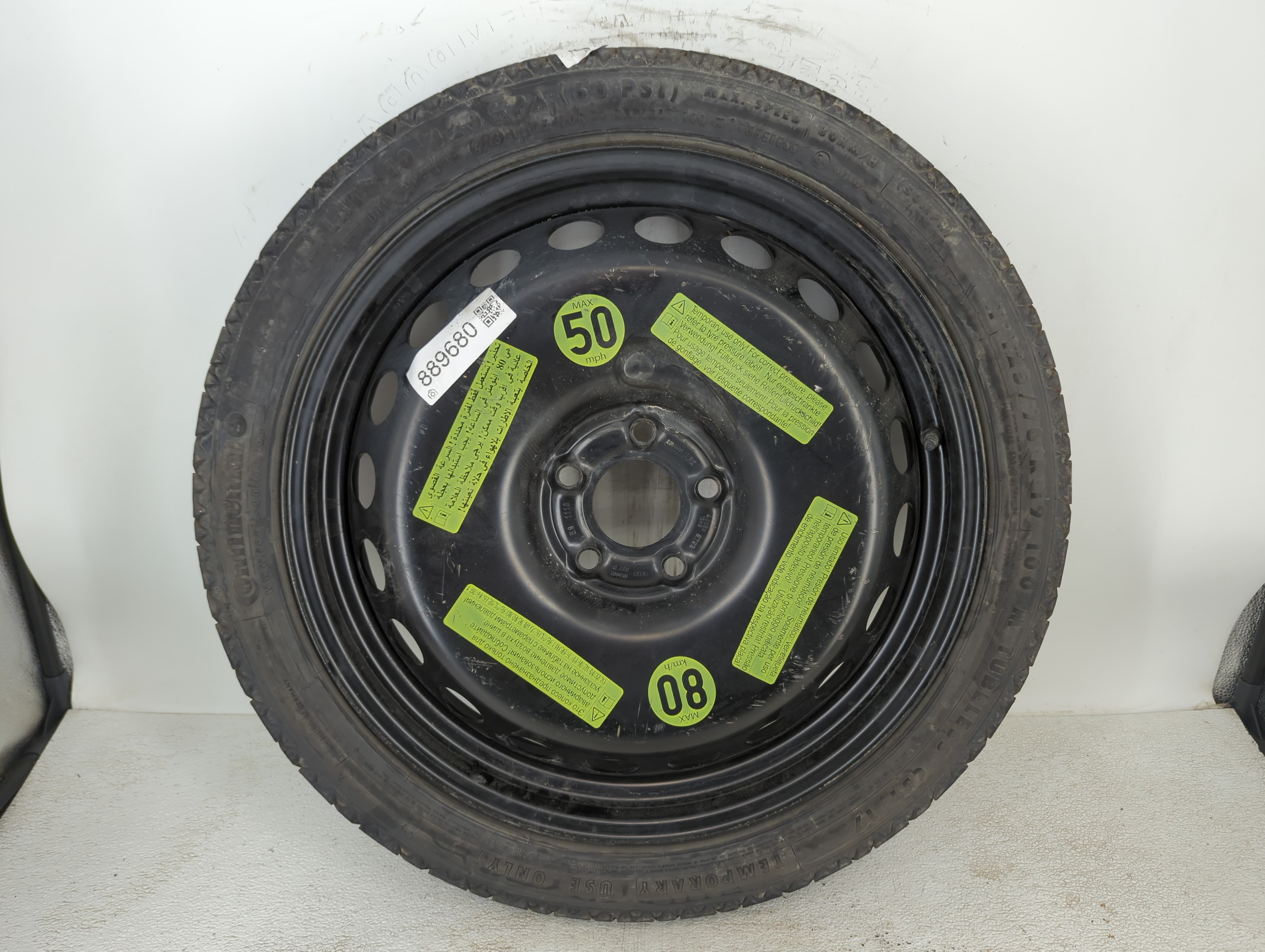 2009-2016 Audi A4 Spare Donut Tire Wheel Rim Oem 889680 - Oemusedautoparts1.com