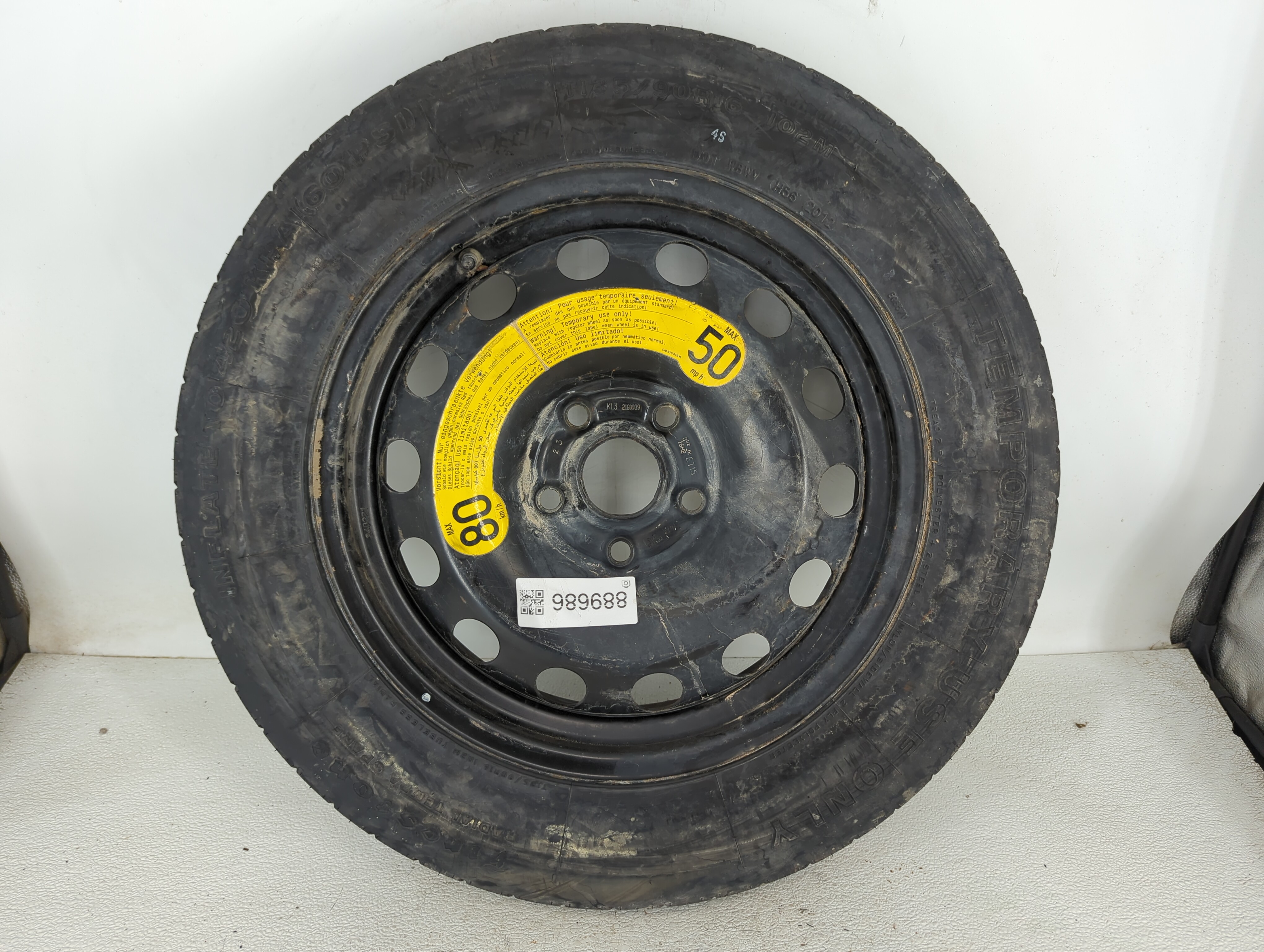 2009-2021 Volkswagen Passat Spare Donut Tire Wheel Rim Oem 889686 - Oemusedautoparts1.com