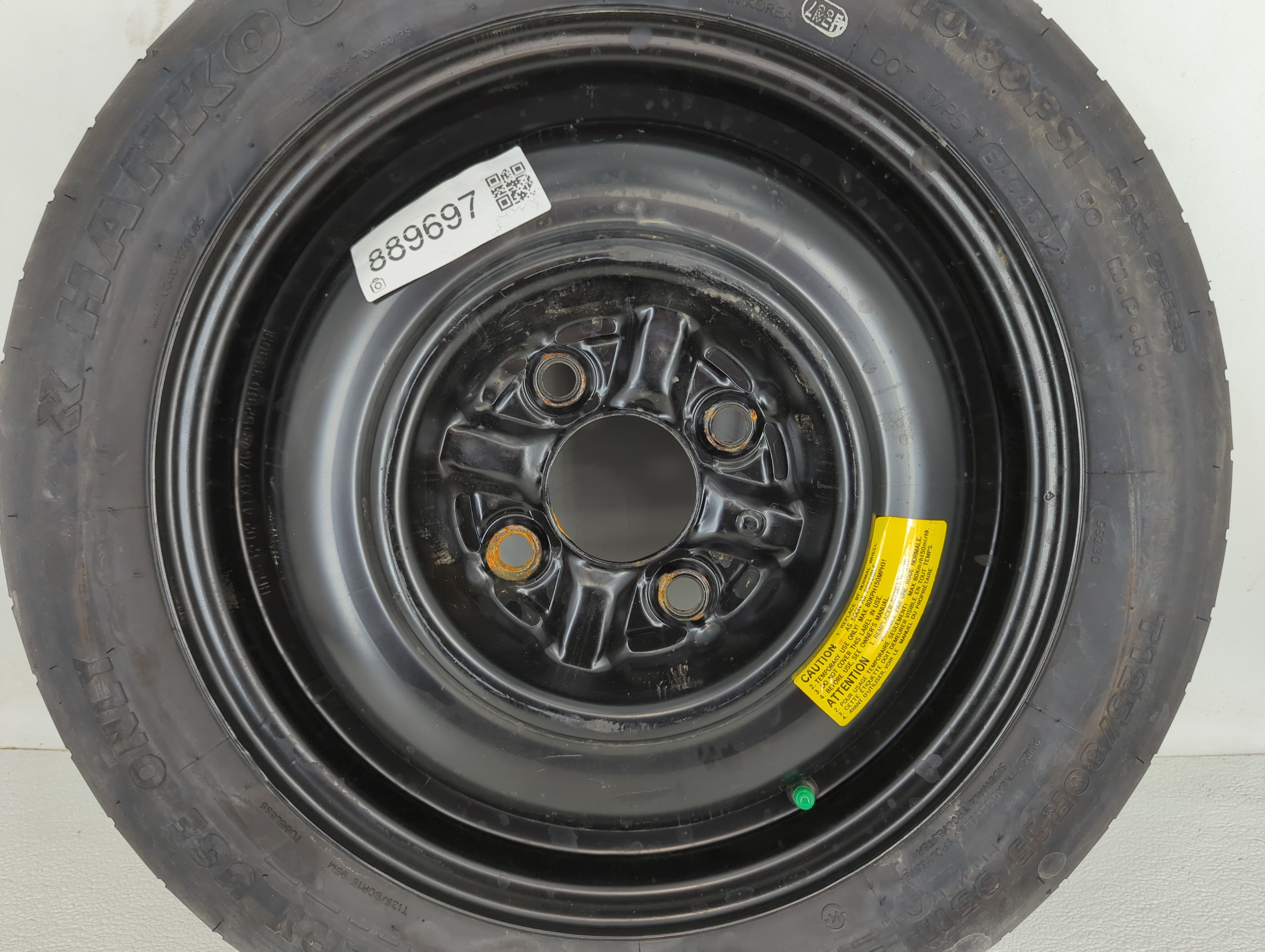 Picture of 2011-2019 Ford Fiesta Spare Donut Tire Wheel Rim Oem 889697