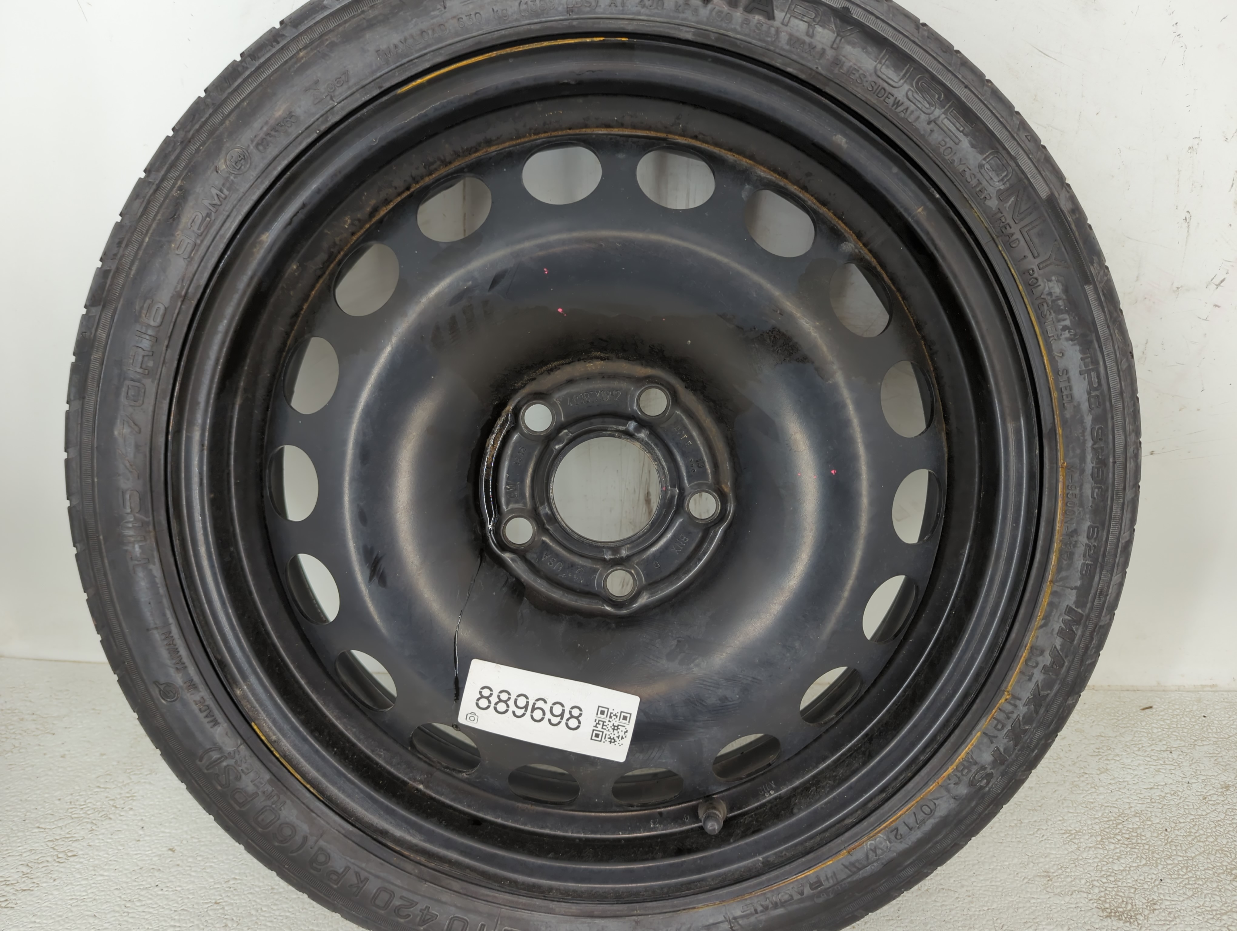 2020 Chevrolet Cruze Spare Donut Tire Wheel Rim Oem 889698 - Oemusedautoparts1.com