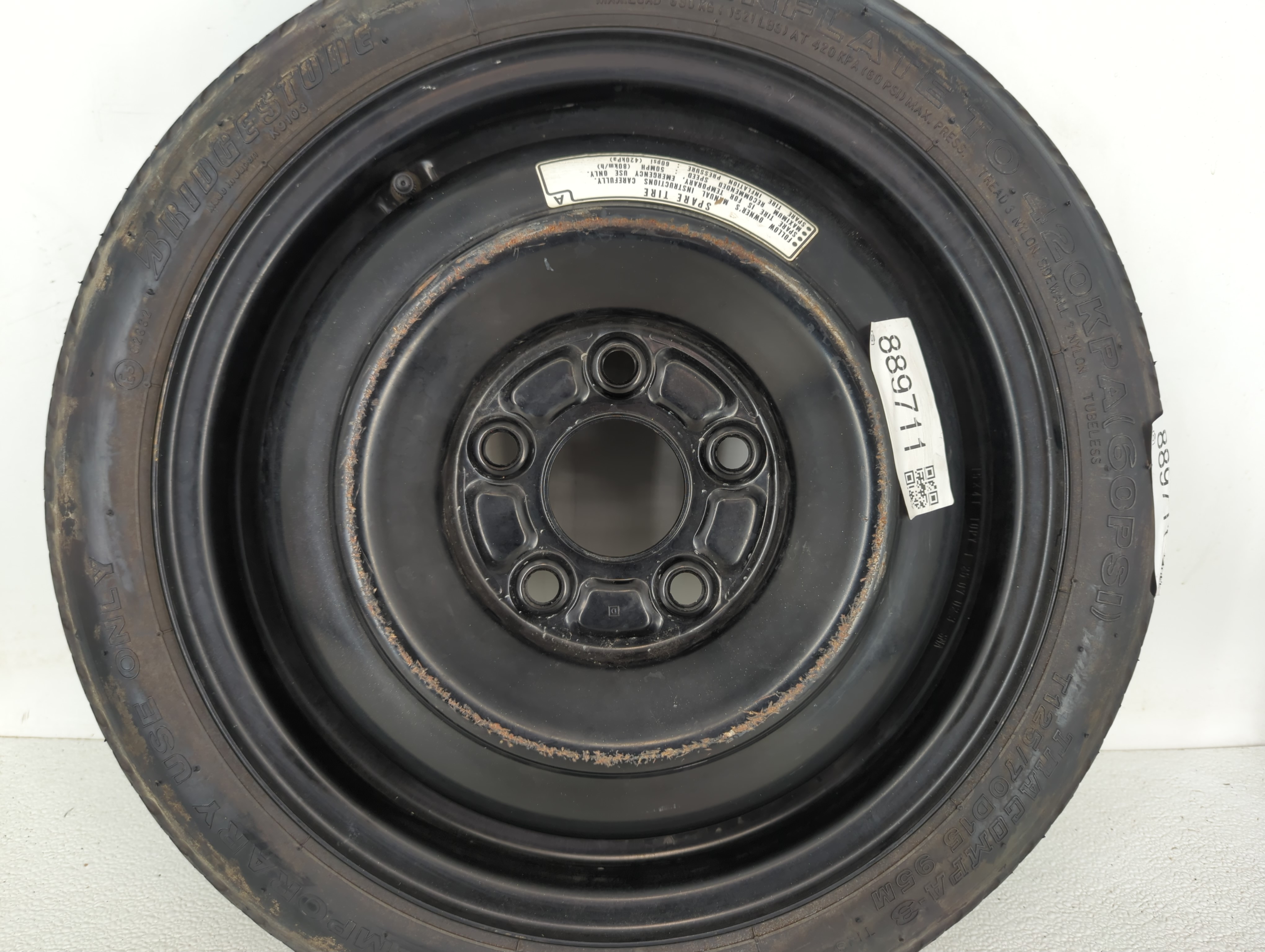 2006-2015 Hyundai Tucson Spare Donut Tire Wheel Rim Oem 889711 - Oemusedautoparts1.com