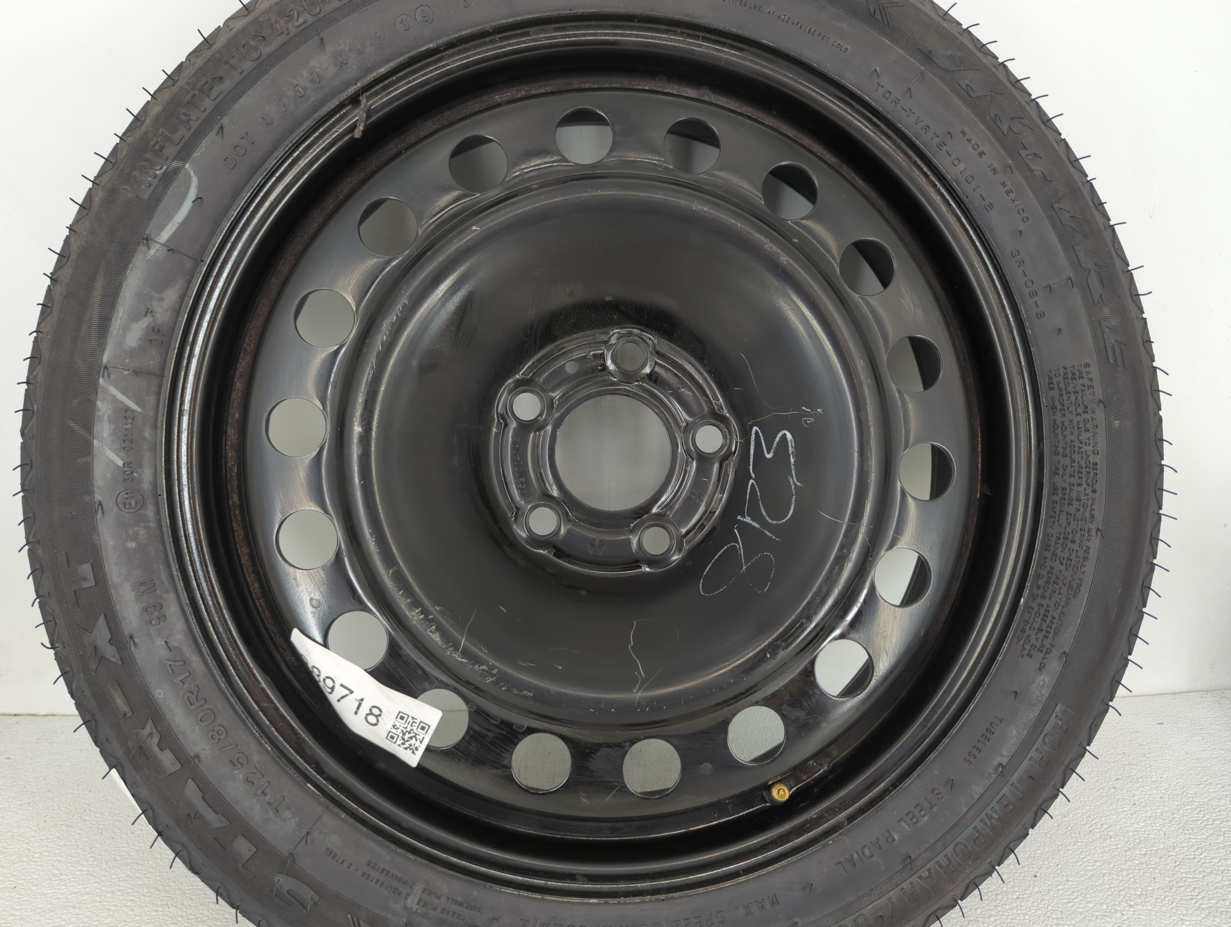 2013-2016 Dodge Dart Spare Donut Tire Wheel Rim Oem 889718 - Oemusedautoparts1.com