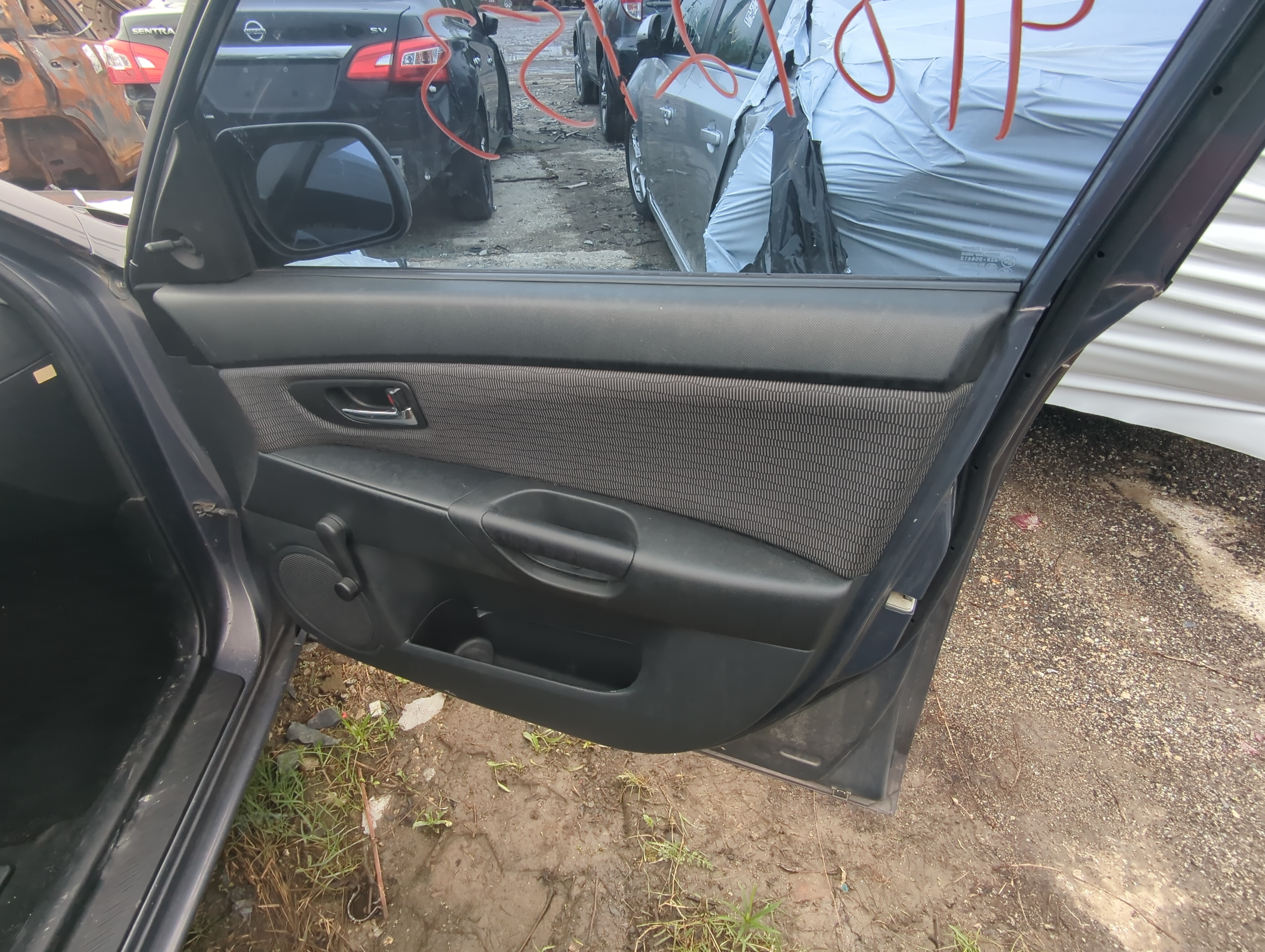 Picture of 2009 Mazda 3 Front Right Passenger Interior Door Panel Trim 890473