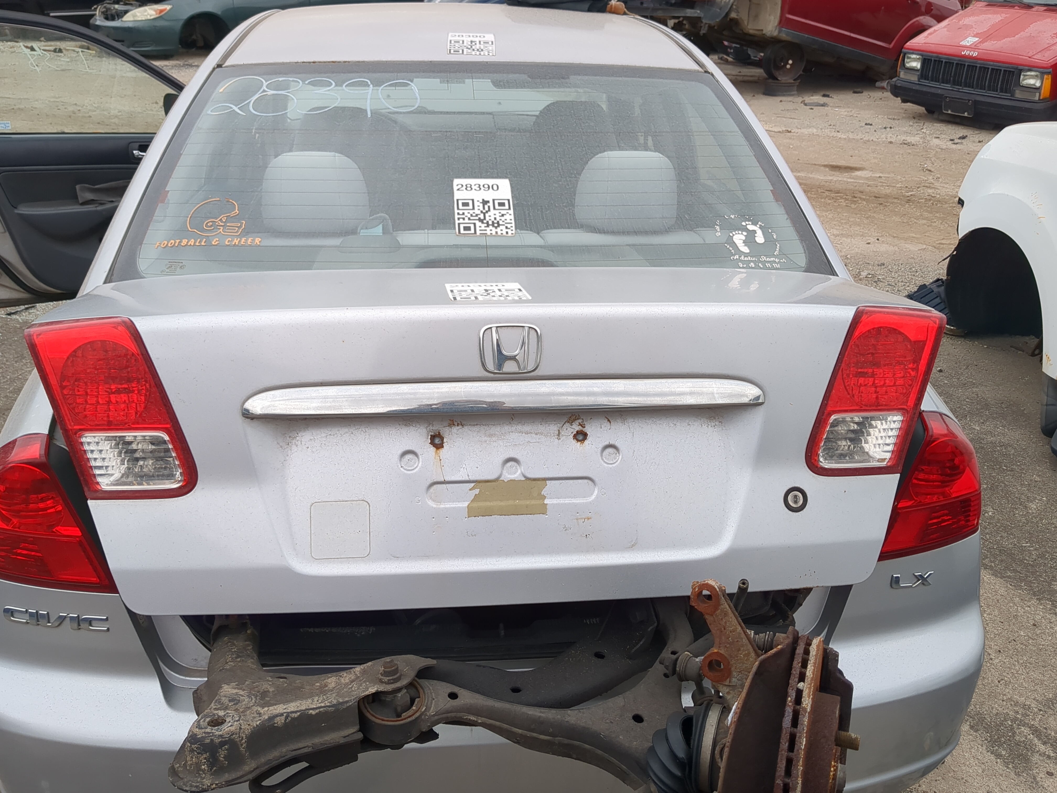 2003-2005 Honda Civic Trunk/decklid/hatch/tailgate Oem 895074 - Oemusedautoparts1.com