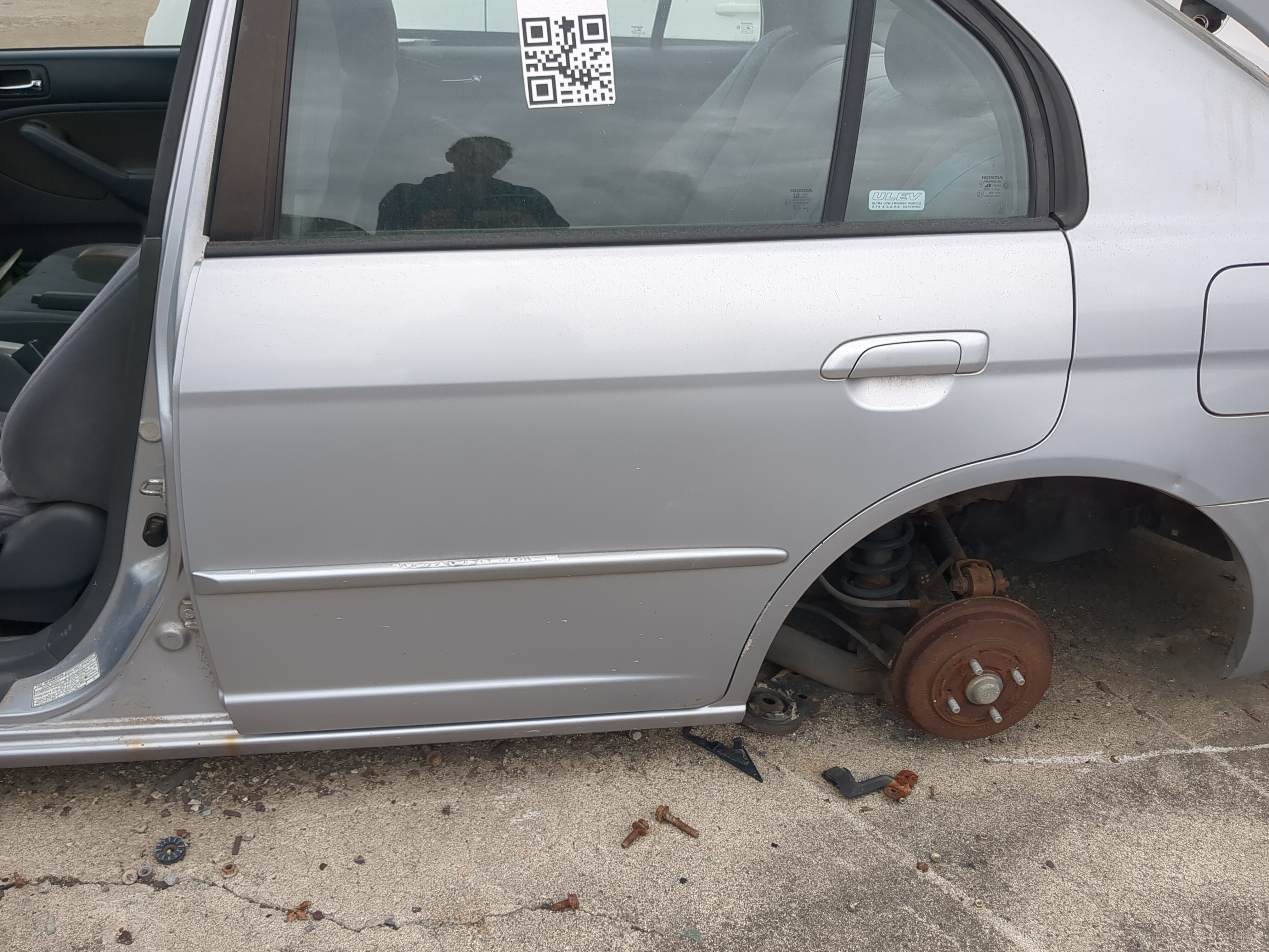 2001-2005 Honda Civic Driver Rear Door Oem 895177 - Oemusedautoparts1.com