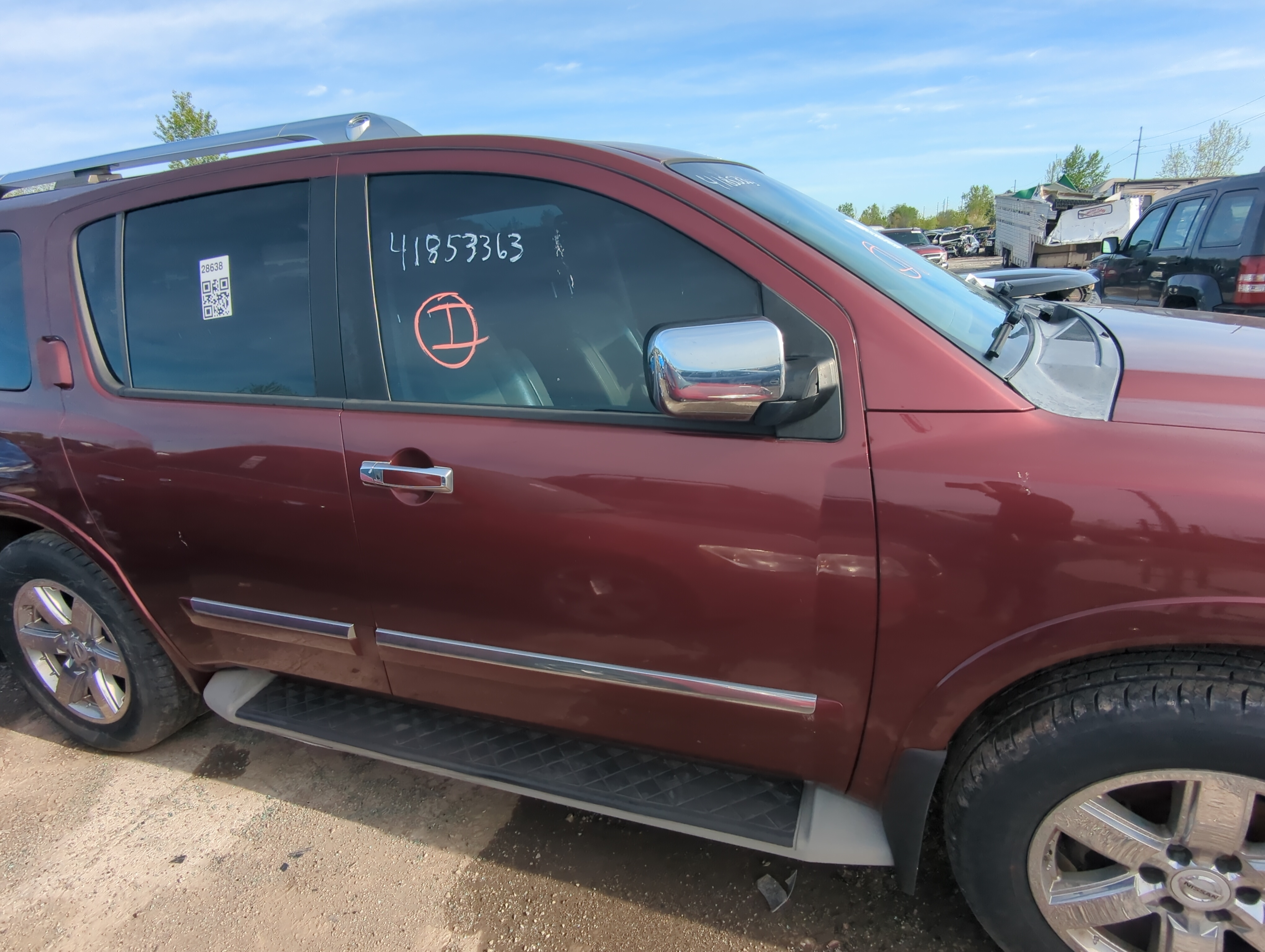 Picture of 2008-2014 Nissan Armada Passenger Front Door Oem 898396