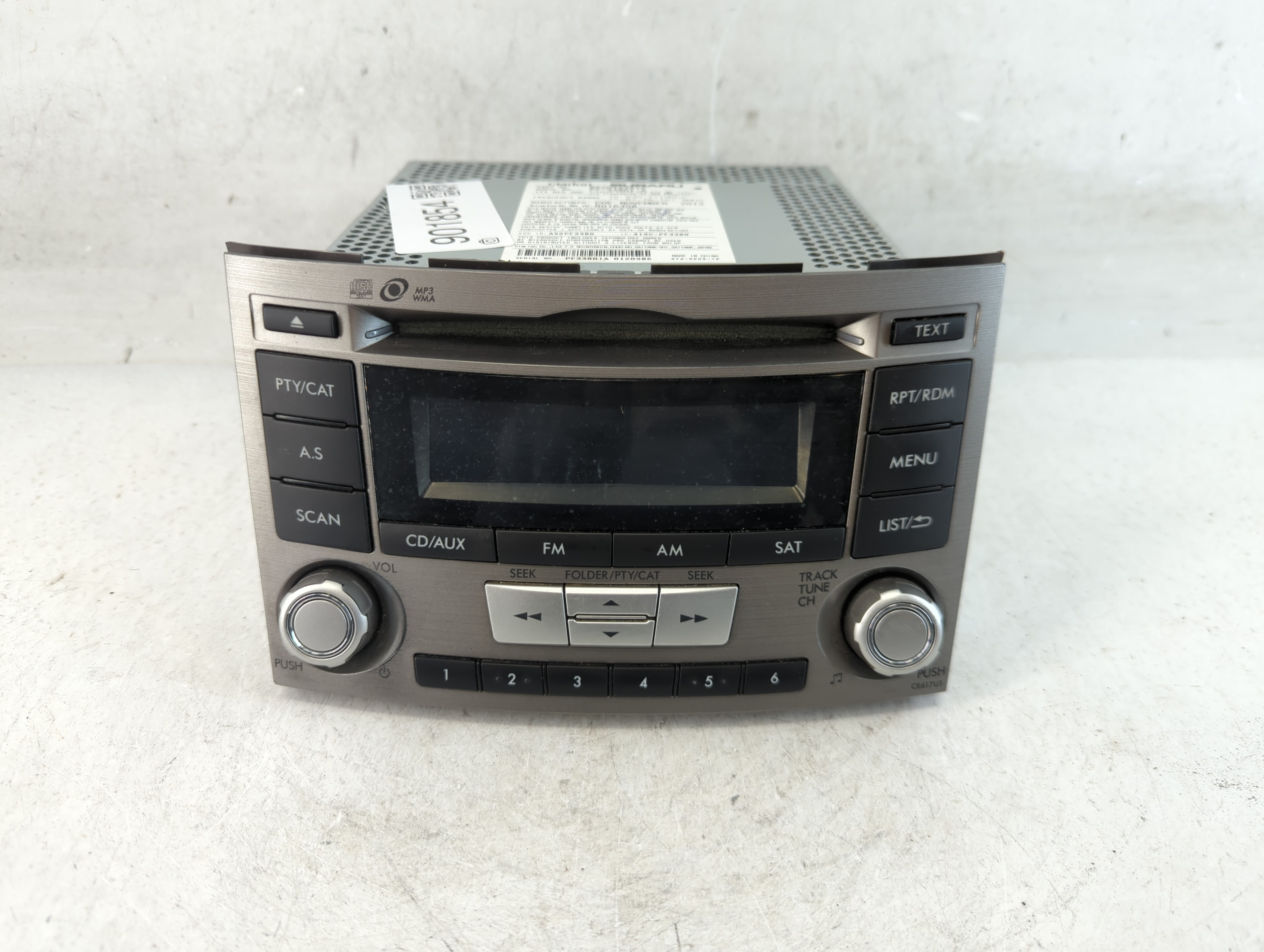 2012-2014 Subaru Legacy Am Fm Cd Player Radio Receiver 901854 - Oemusedautoparts1.com