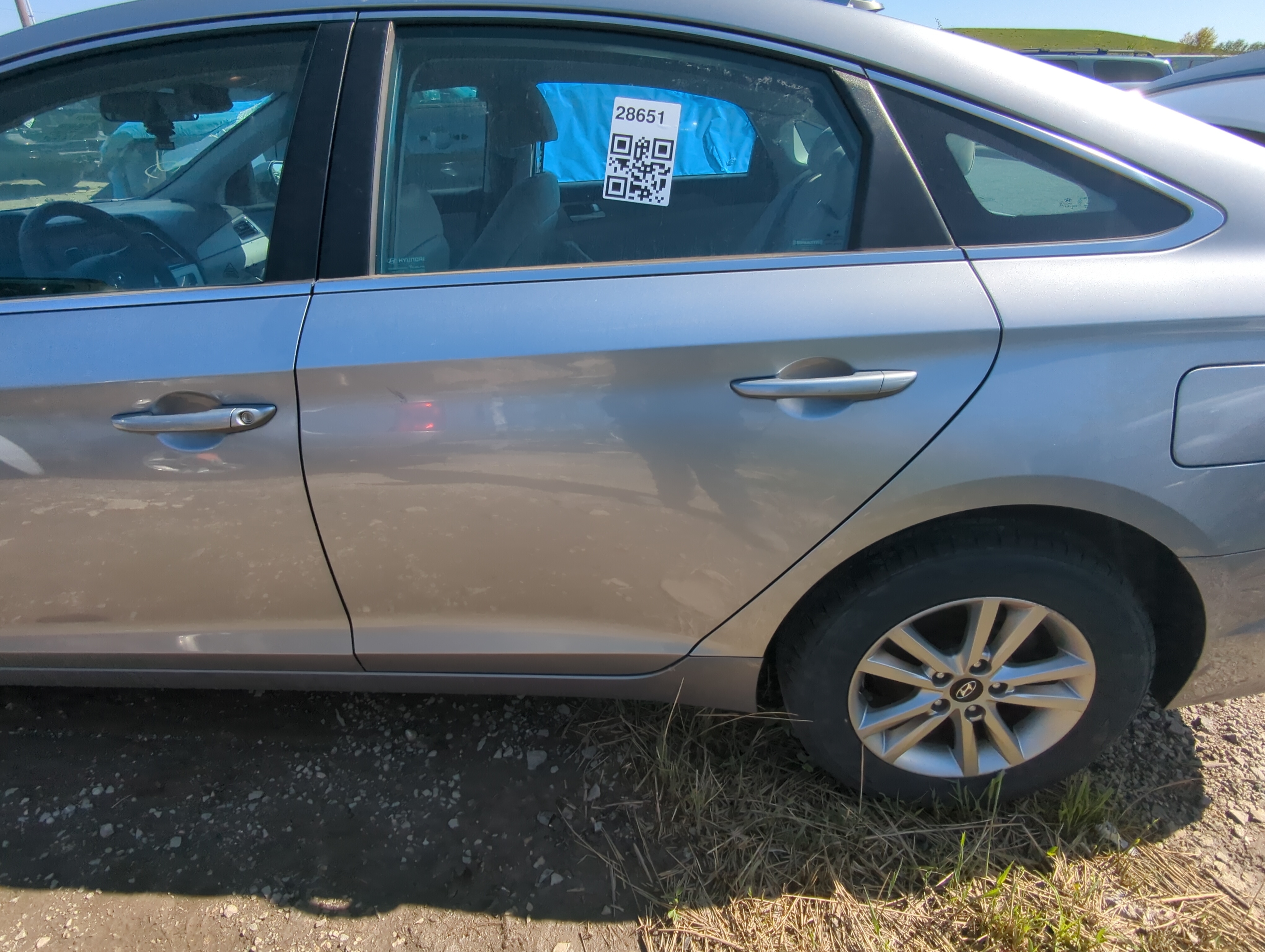 2015-2017 Hyundai Sonata Driver Rear Door Oem 905675 - Oemusedautoparts1.com