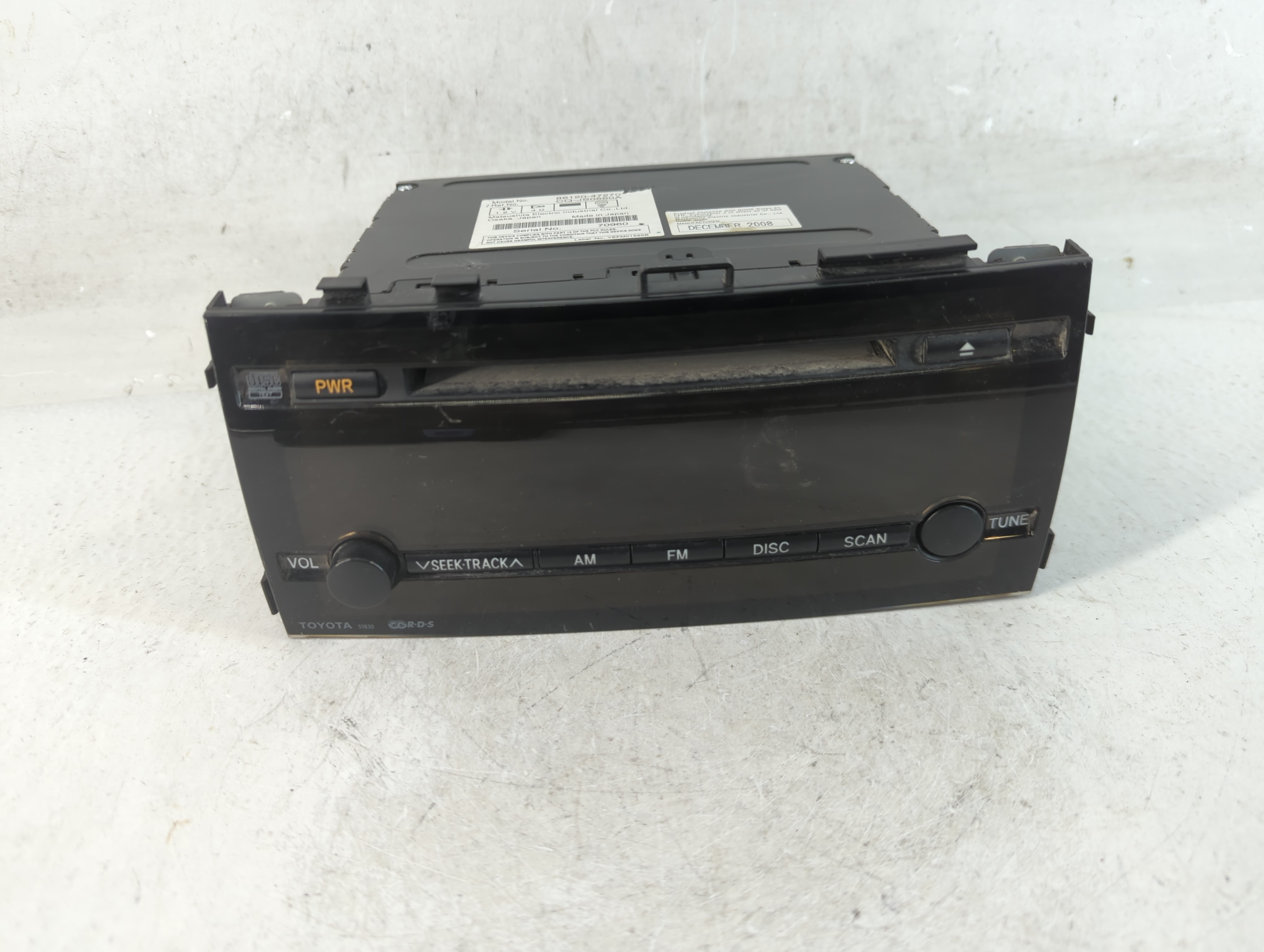 2006-2009 Toyota Prius Am Fm Cd Player Radio Receiver 912232 - Oemusedautoparts1.com