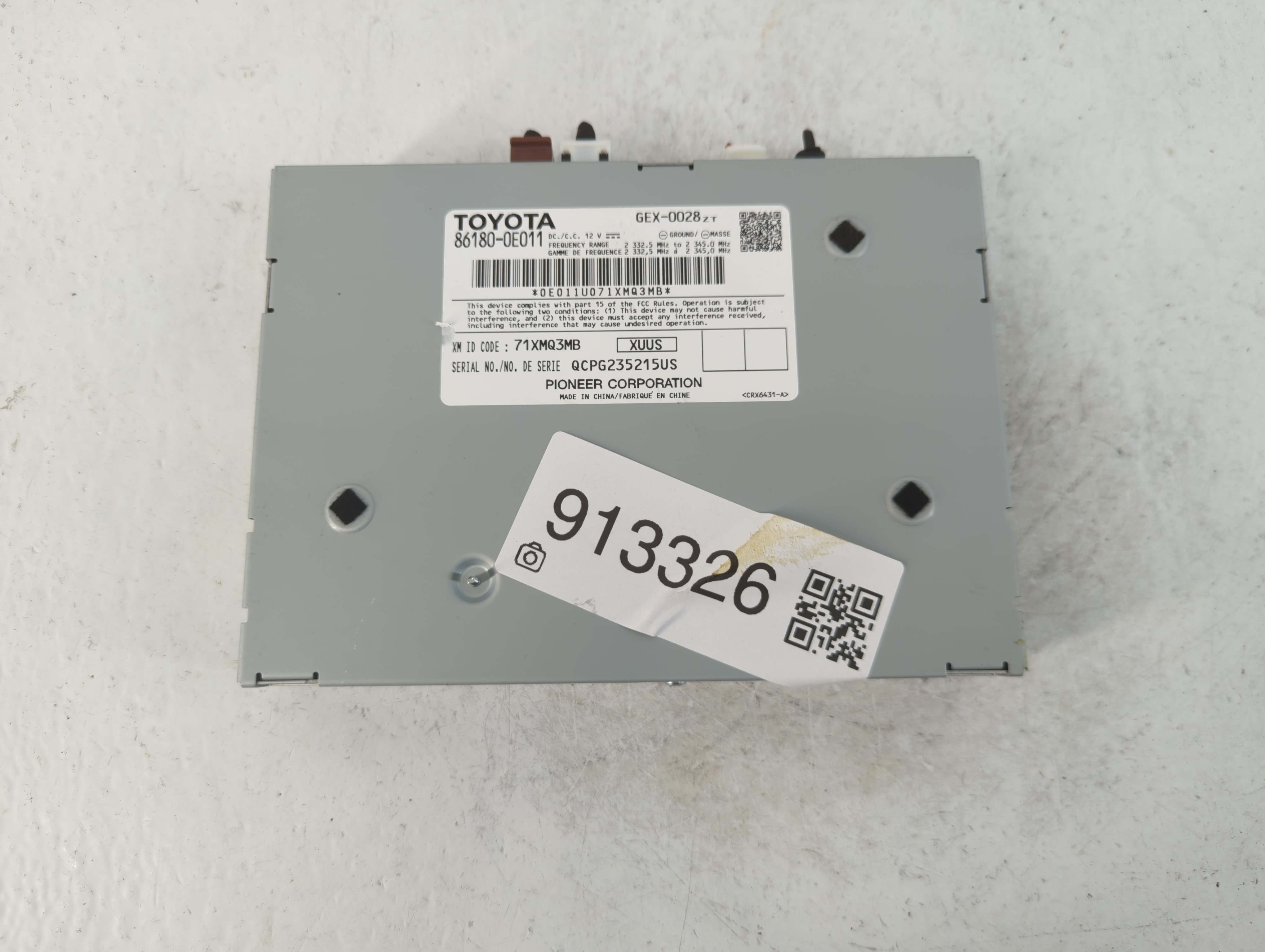 2012-2015 Toyota Camry Am Fm Cd Player Radio Receiver 913326 - Oemusedautoparts1.com