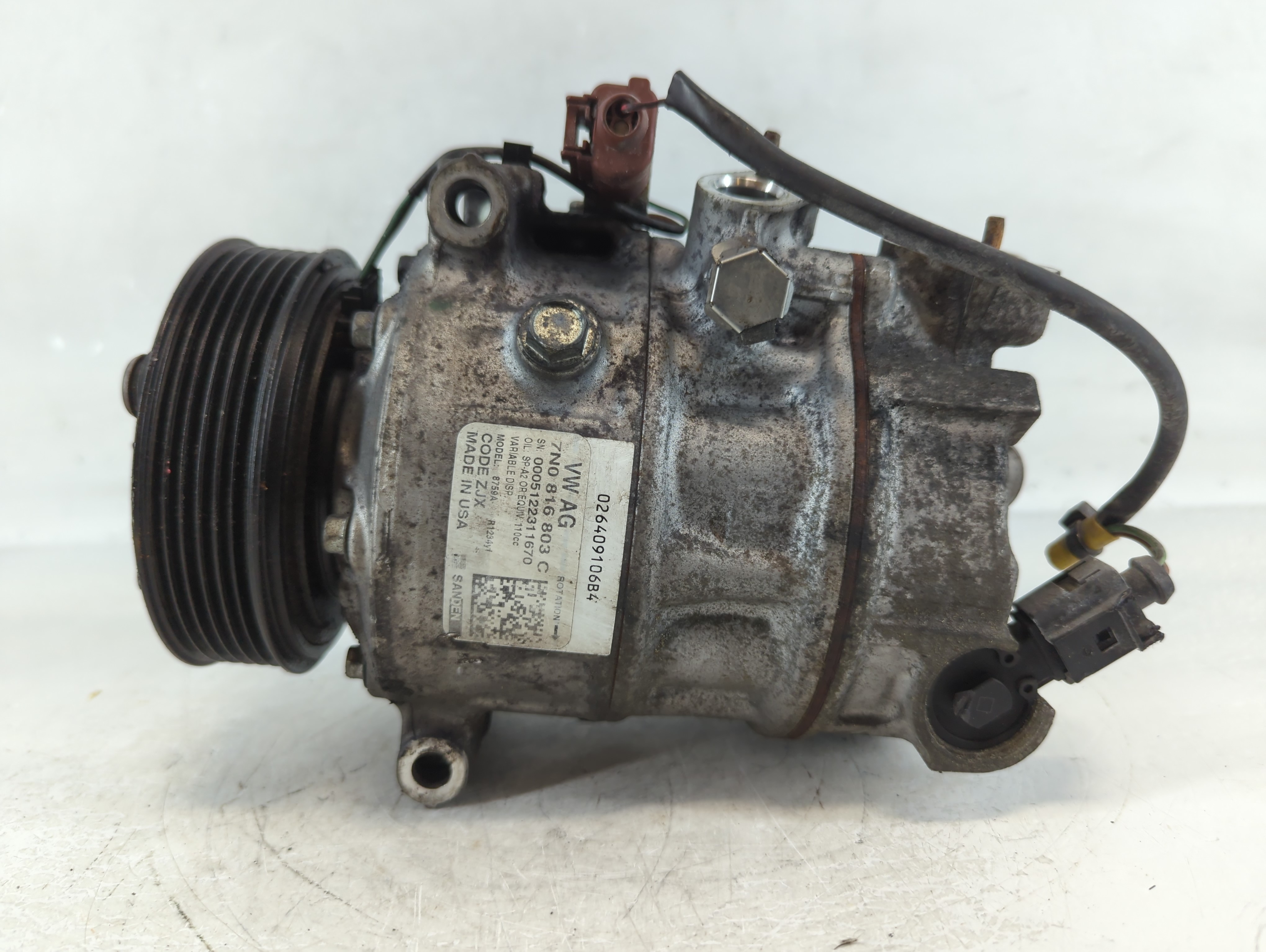 Volkswagen Atlas Air Conditioning A/c Ac Compressor Oem 913380 - Oemusedautoparts1.com