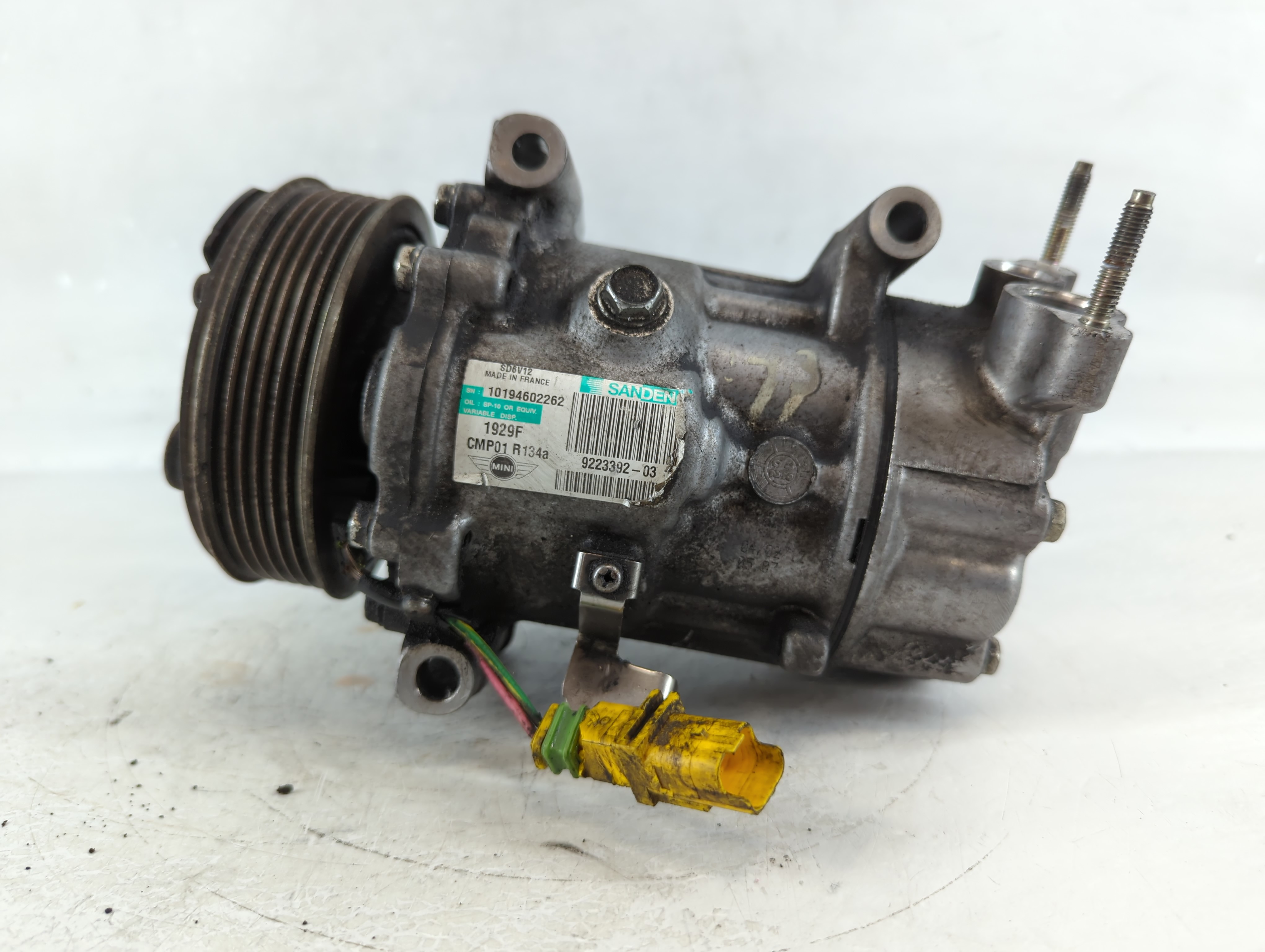 2009-2014 Mini Cooper Air Conditioning A/c Ac Compressor Oem 913544 - Oemusedautoparts1.com