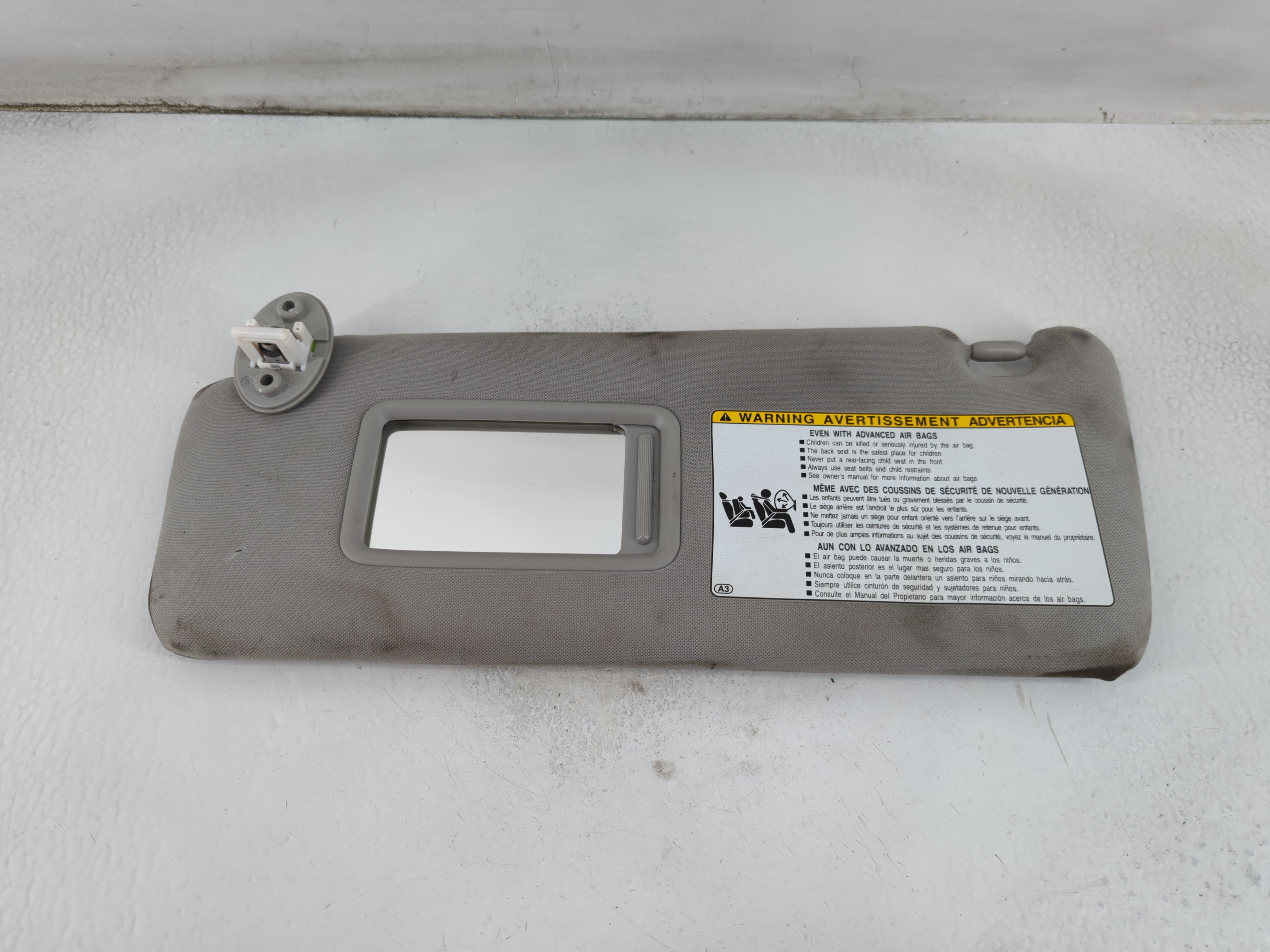 Picture of 2010-2022 Toyota 4runner Passenger Sun Visor Mirror Right Sunvisor Grey 913654