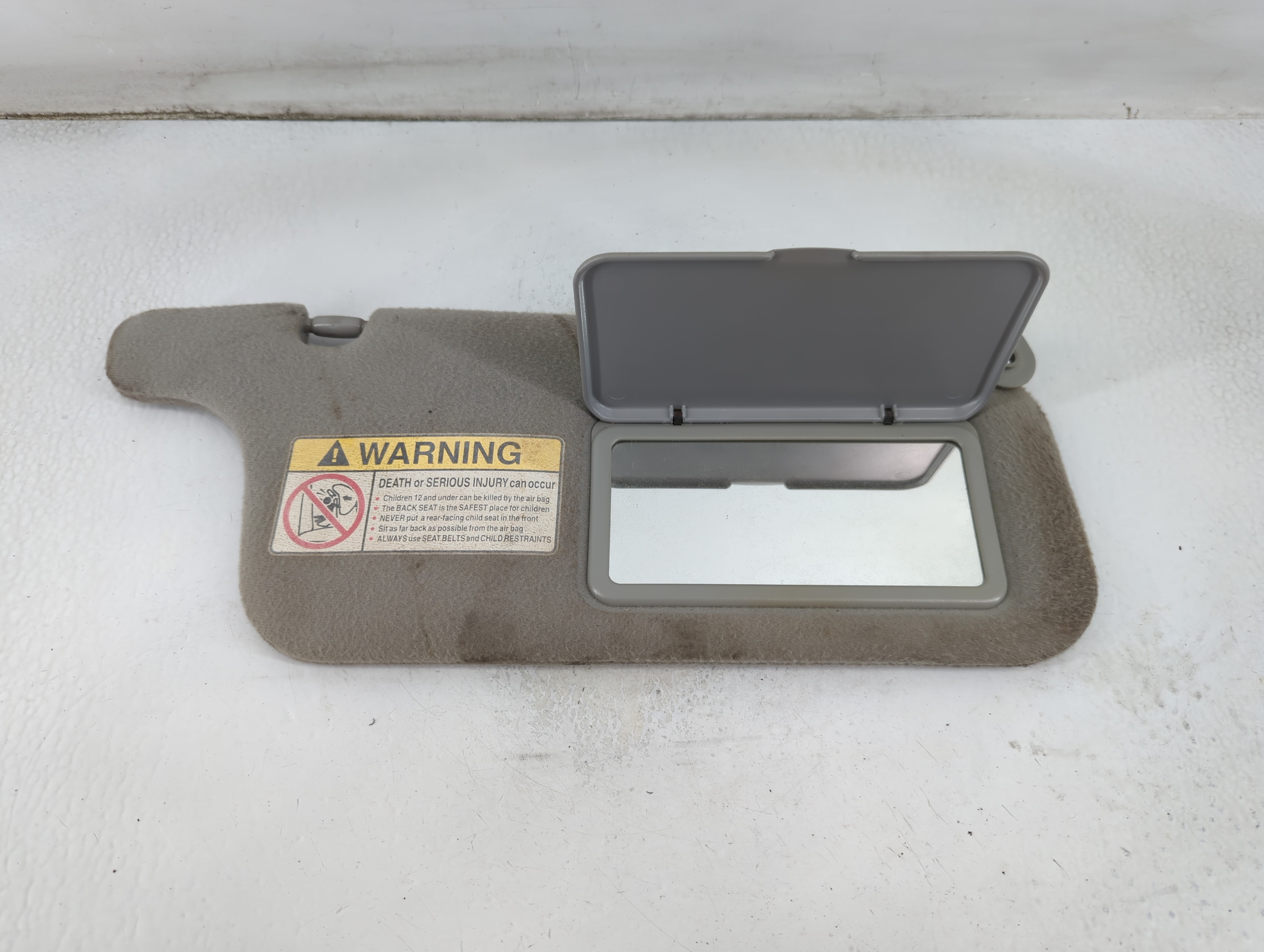 1996-2000 Honda Civic Passenger Sun Visor Mirror Right Sunvisor Ivory 916417 - Oemusedautoparts1.com