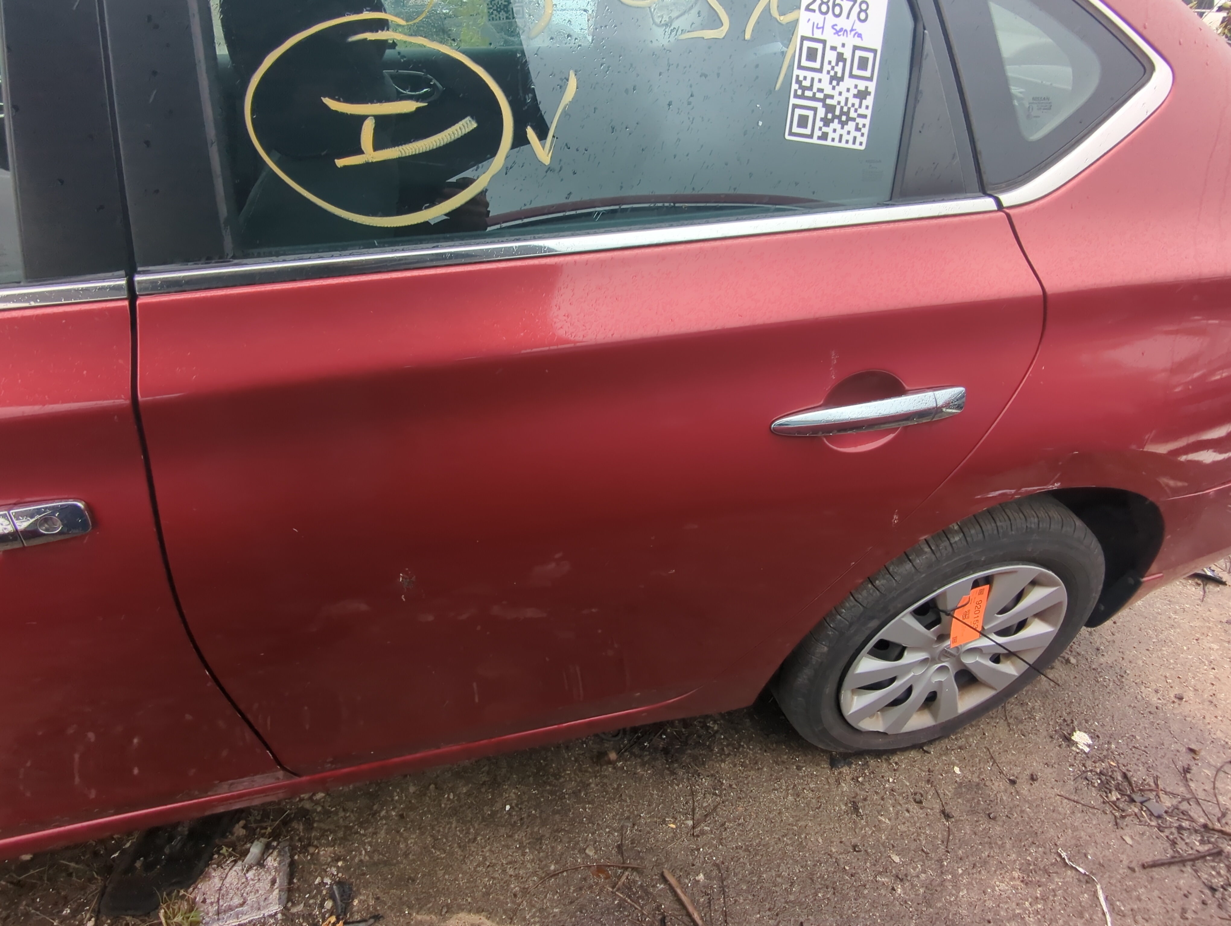 2013-2019 Nissan Sentra Driver Rear Door Oem 920440 - Oemusedautoparts1.com