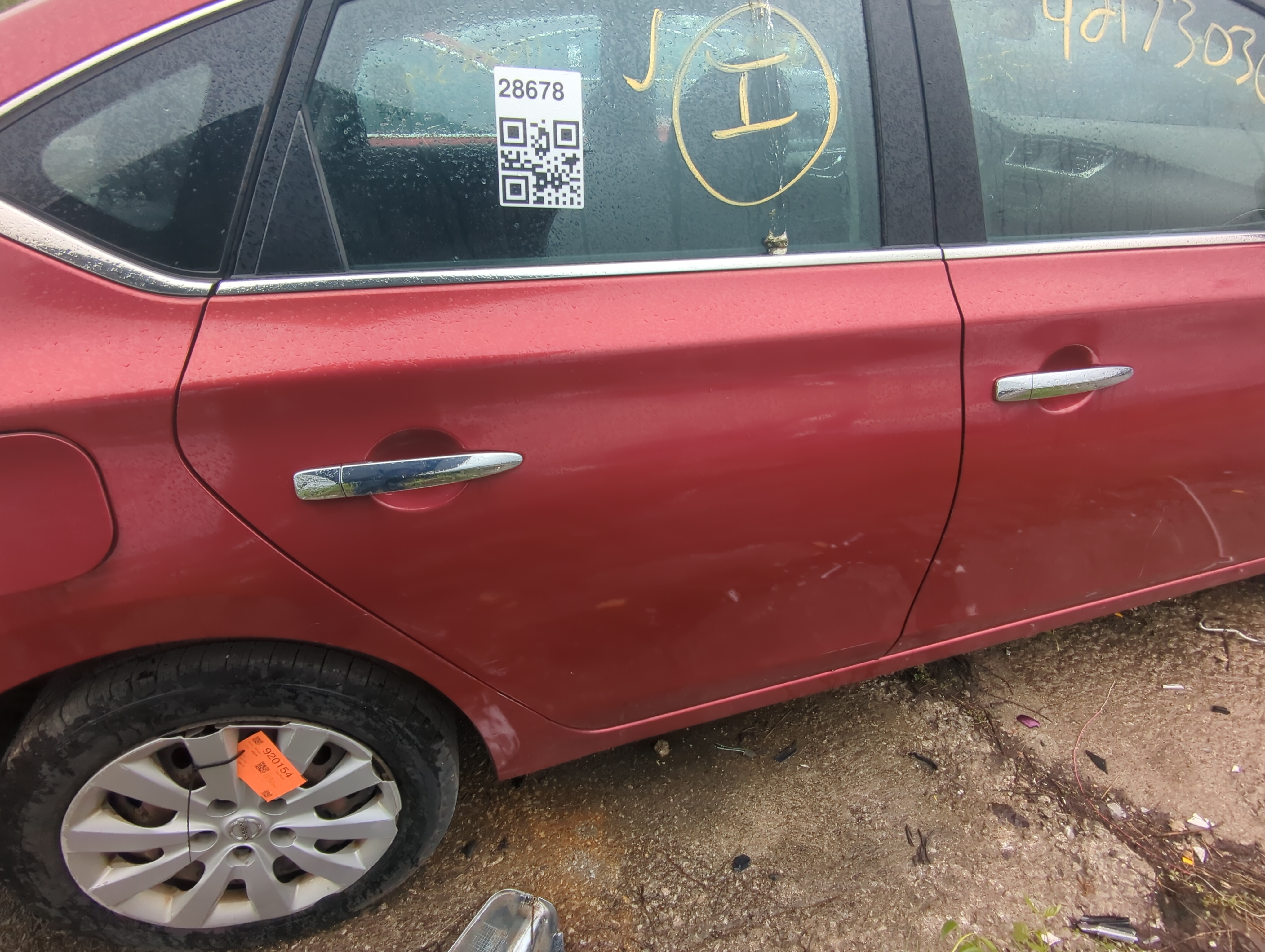 2013-2019 Nissan Sentra Passenger Rear Door Oem 920465 - Oemusedautoparts1.com