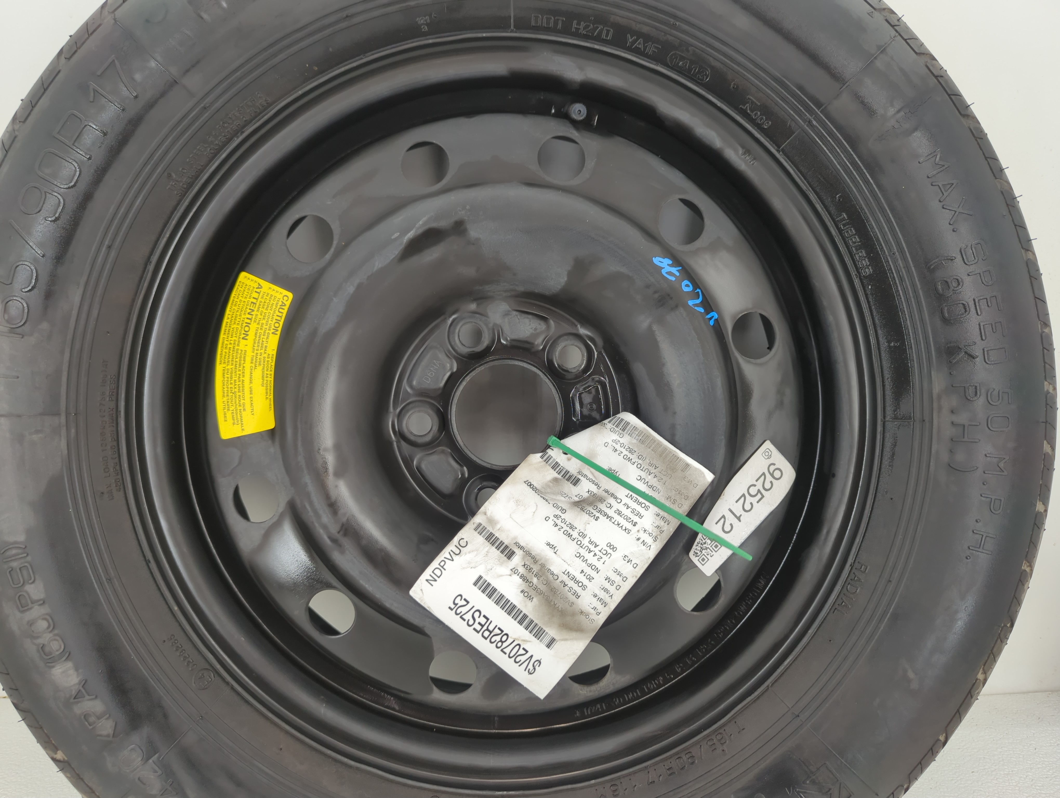 2007-2020 Hyundai Santa Fe Spare Donut Tire Wheel Rim Oem 925212 - Oemusedautoparts1.com
