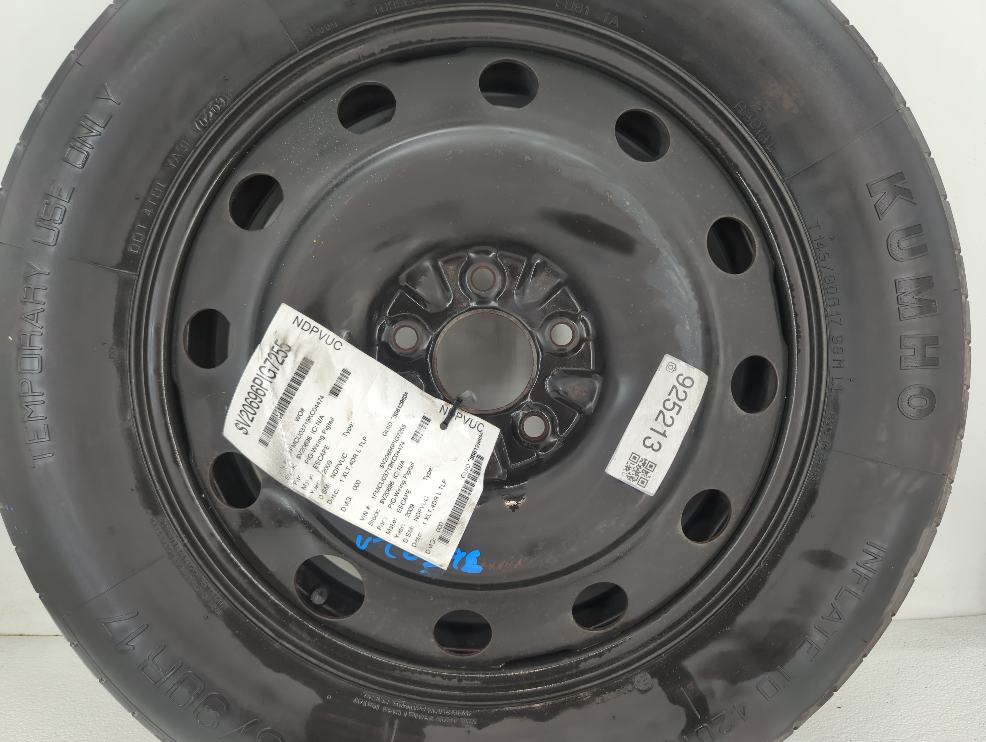 2010-2017 Chevrolet Equinox Spare Donut Tire Wheel Rim Oem 925213 - Oemusedautoparts1.com
