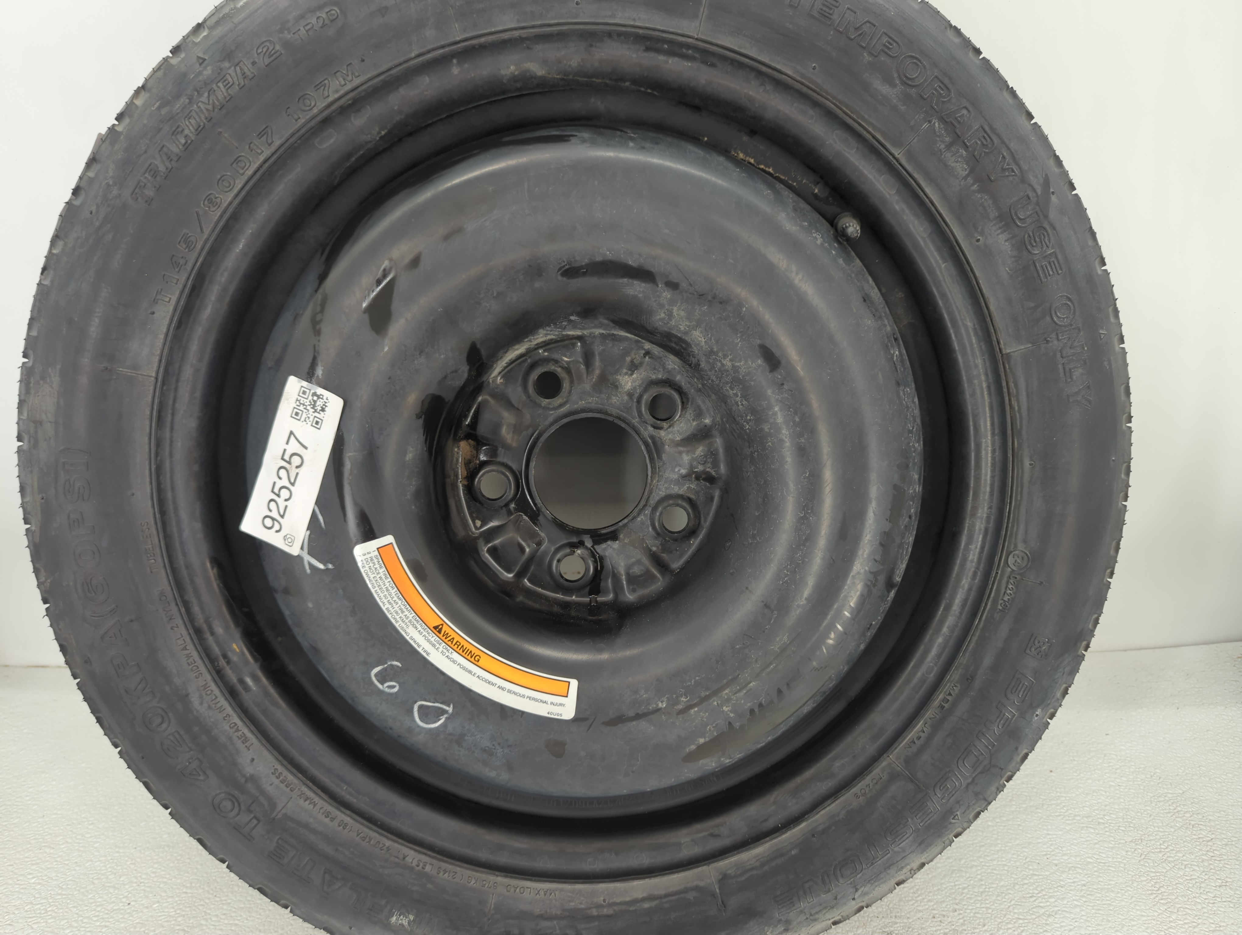 2004-2022 Nissan Maxima Spare Donut Tire Wheel Rim Oem 925257 - Oemusedautoparts1.com