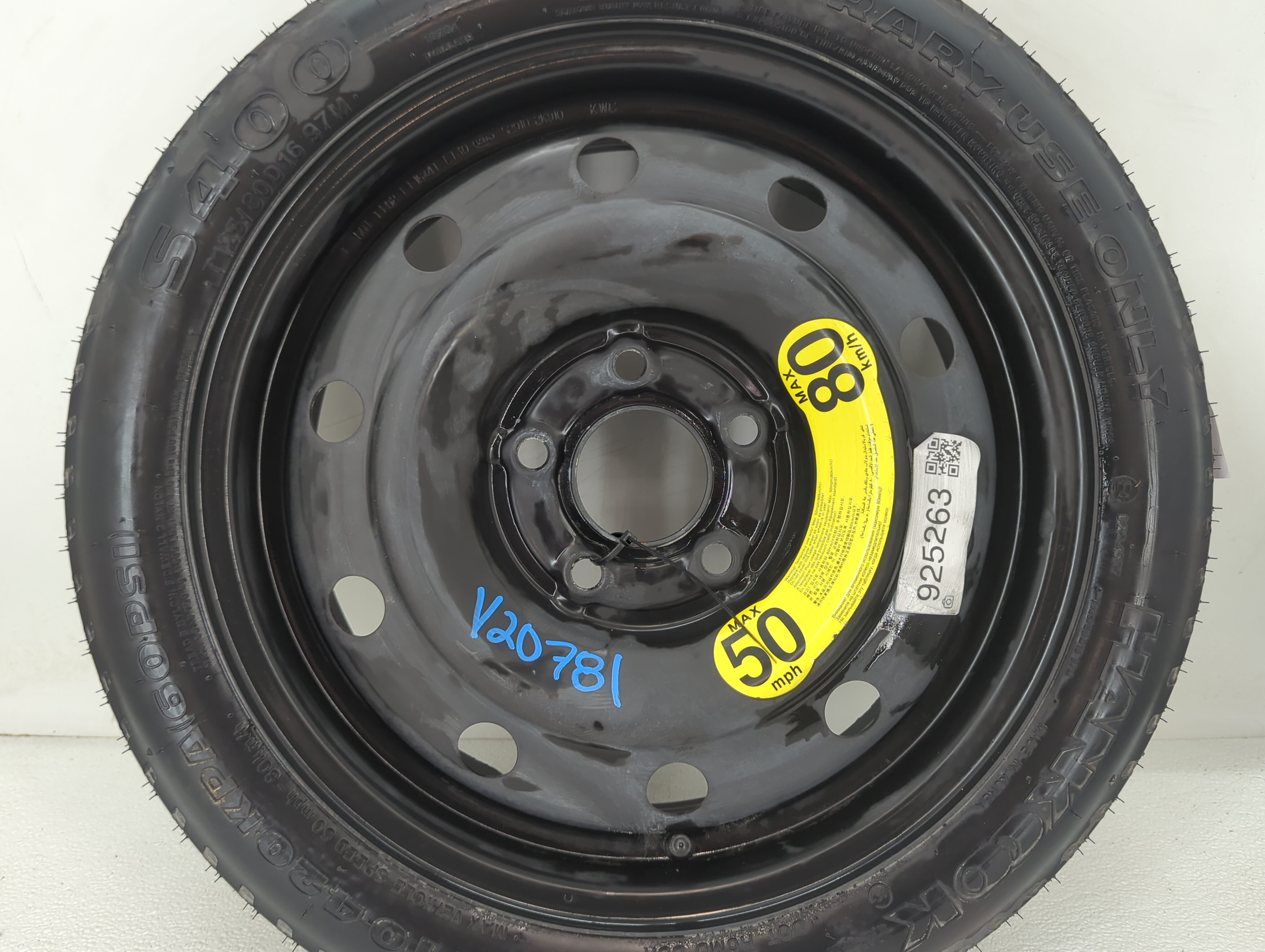 2010-2013 Kia Soul Spare Donut Tire Wheel Rim Oem 925263 - Oemusedautoparts1.com