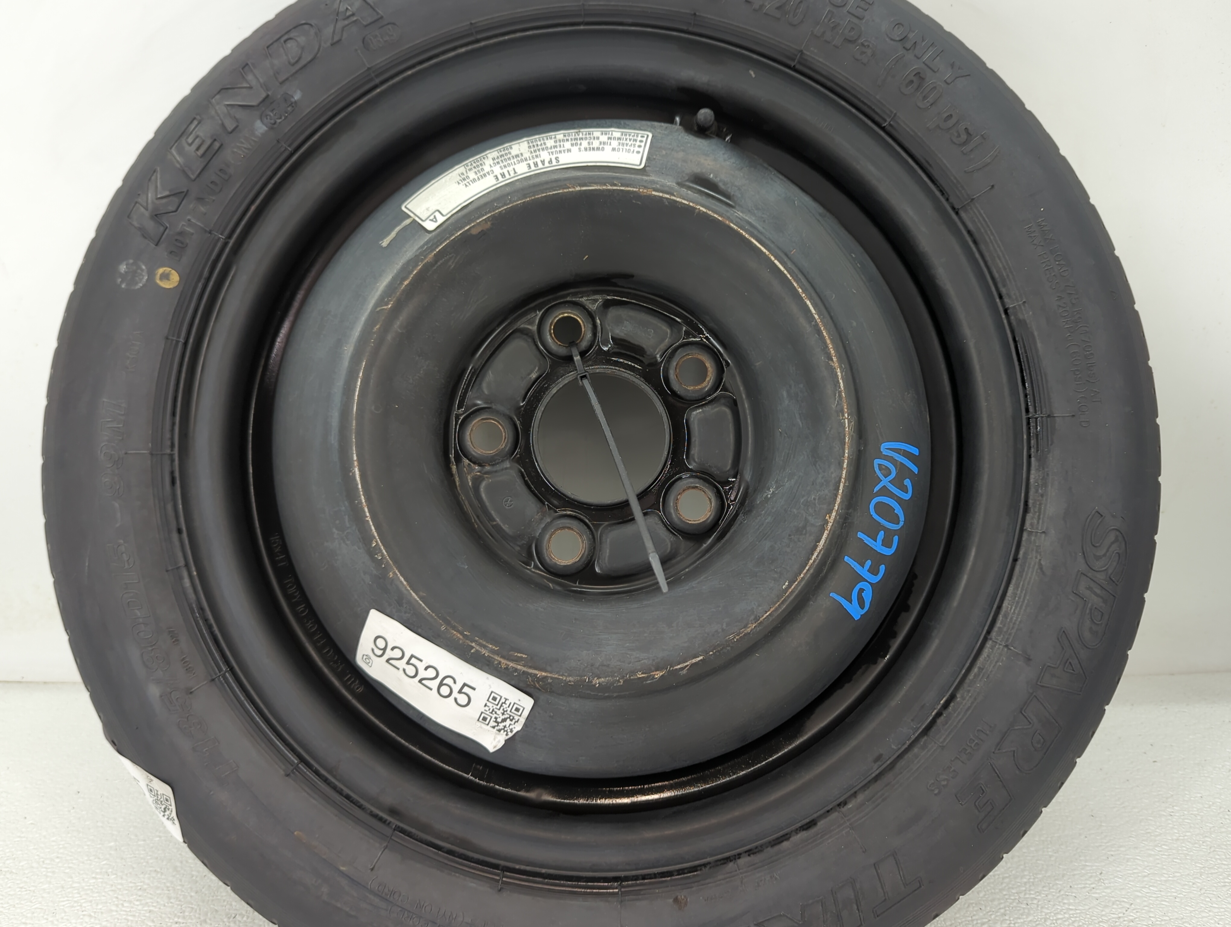 2012-2012 Honda Civic Spare Donut Tire Wheel Rim Oem 925265 - Oemusedautoparts1.com