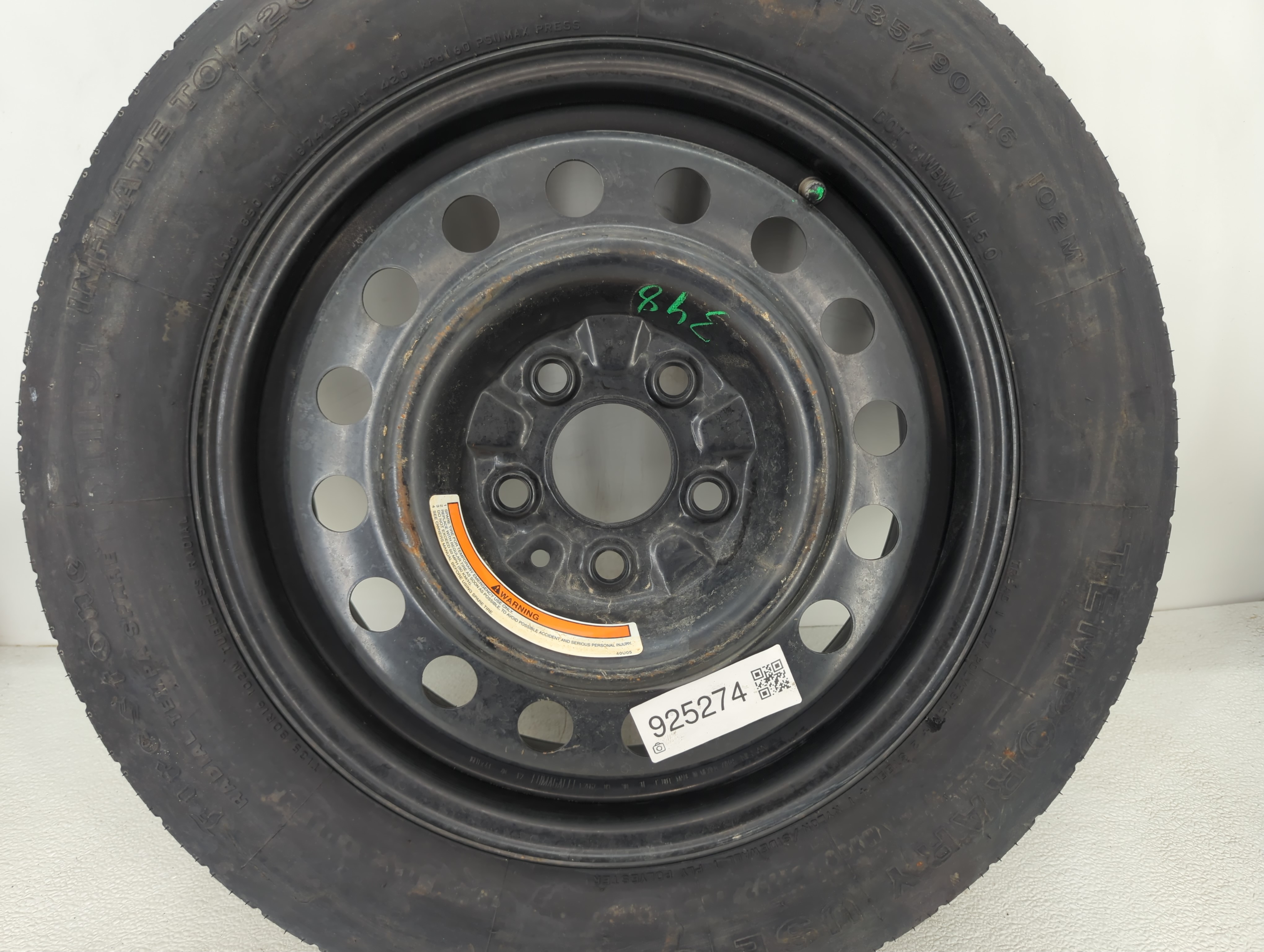 2002-2022 Nissan Altima Spare Donut Tire Wheel Rim Oem 925274 - Oemusedautoparts1.com