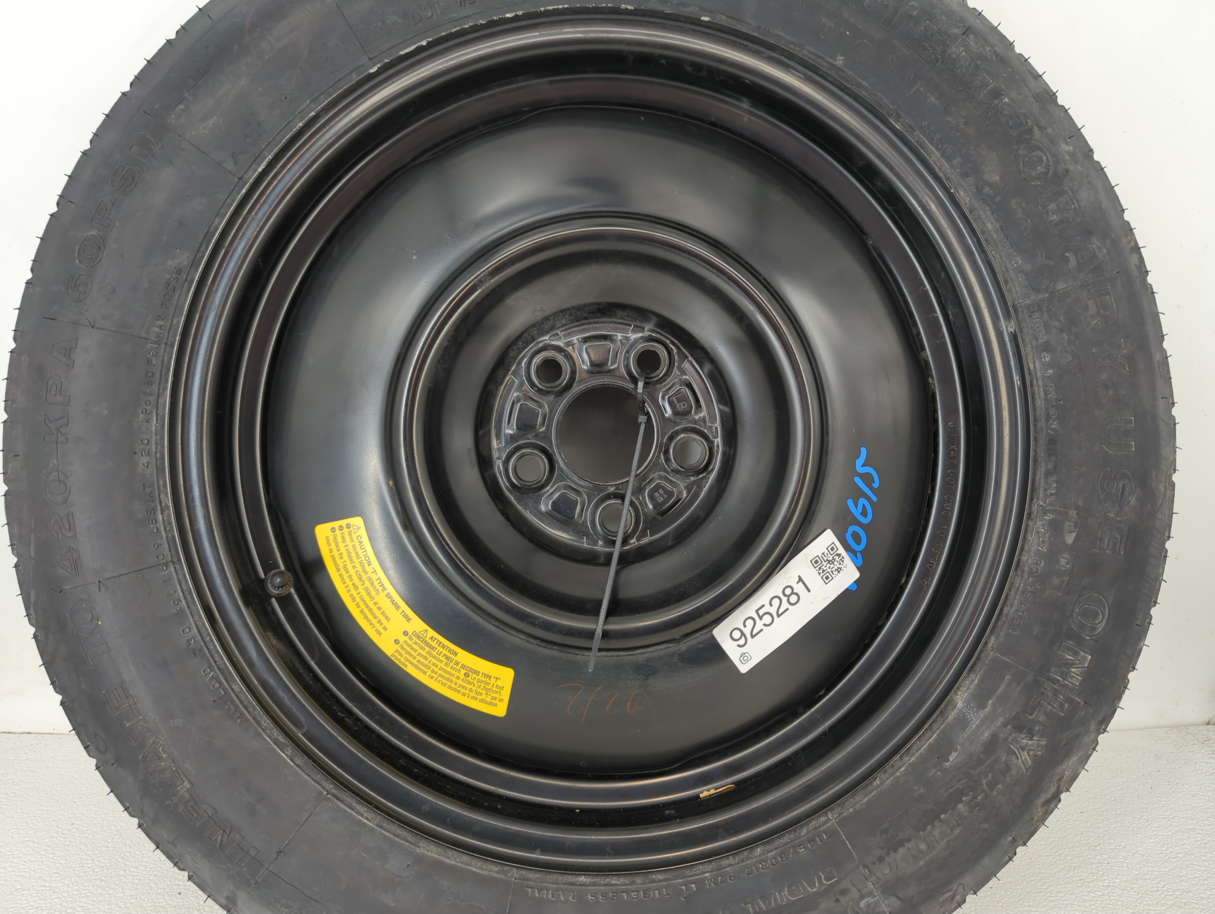 Picture of Dodge Caravan Spare Donut Tire Wheel Rim Oem 925281