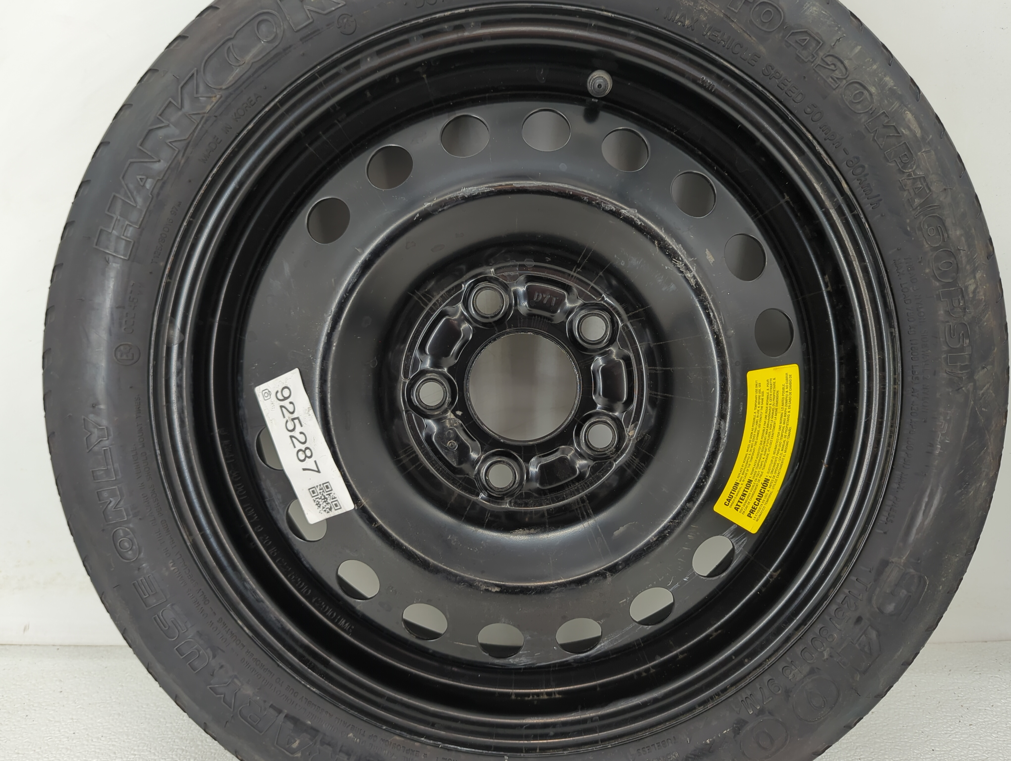 2010-2013 Kia Soul Spare Donut Tire Wheel Rim Oem 925287 - Oemusedautoparts1.com