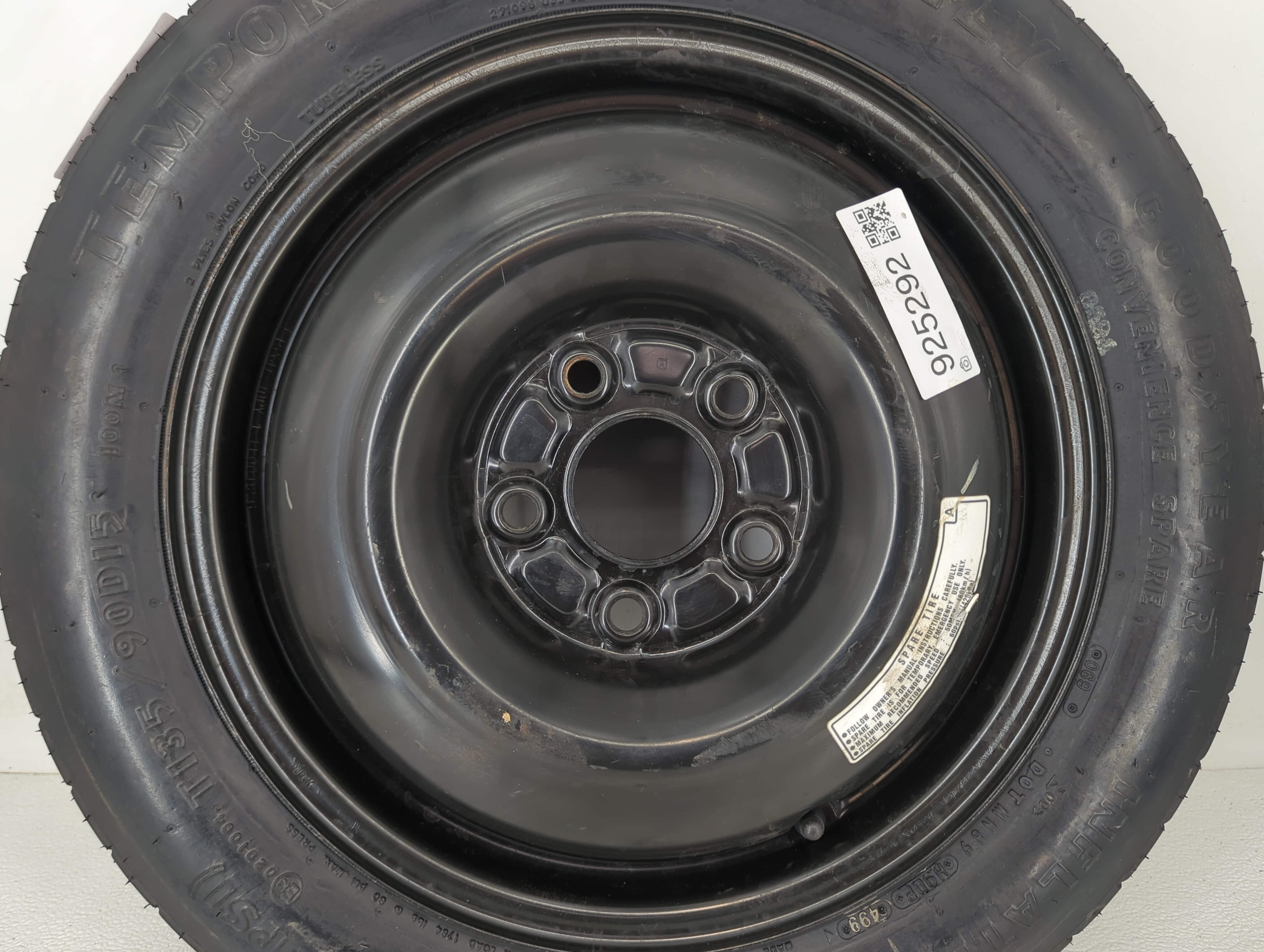Picture of 2001-2002 Honda Accord Spare Donut Tire Wheel Rim Oem 925292