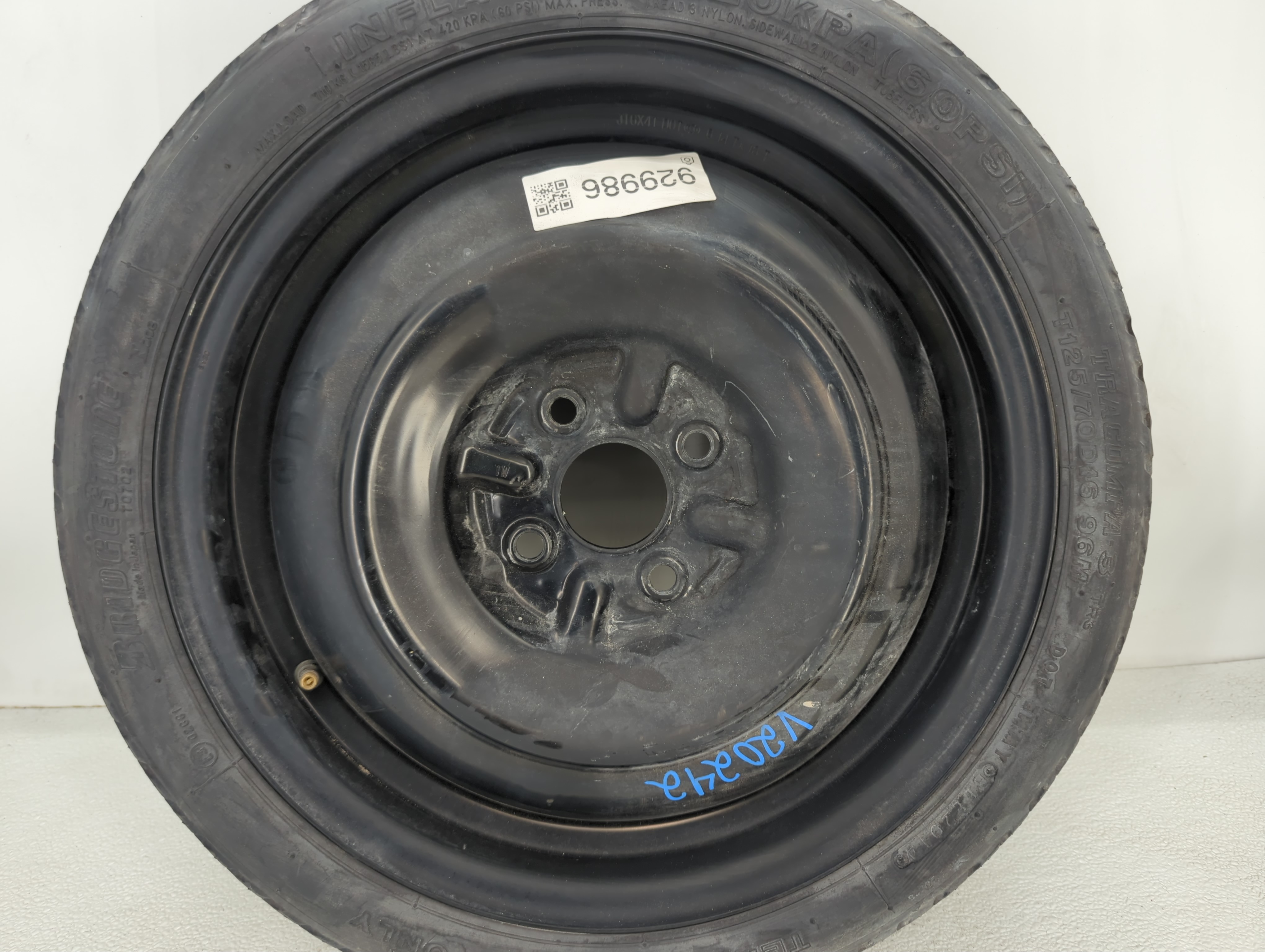 2012-2015 Toyota Prius Spare Donut Tire Wheel Rim Oem 929986 - Oemusedautoparts1.com