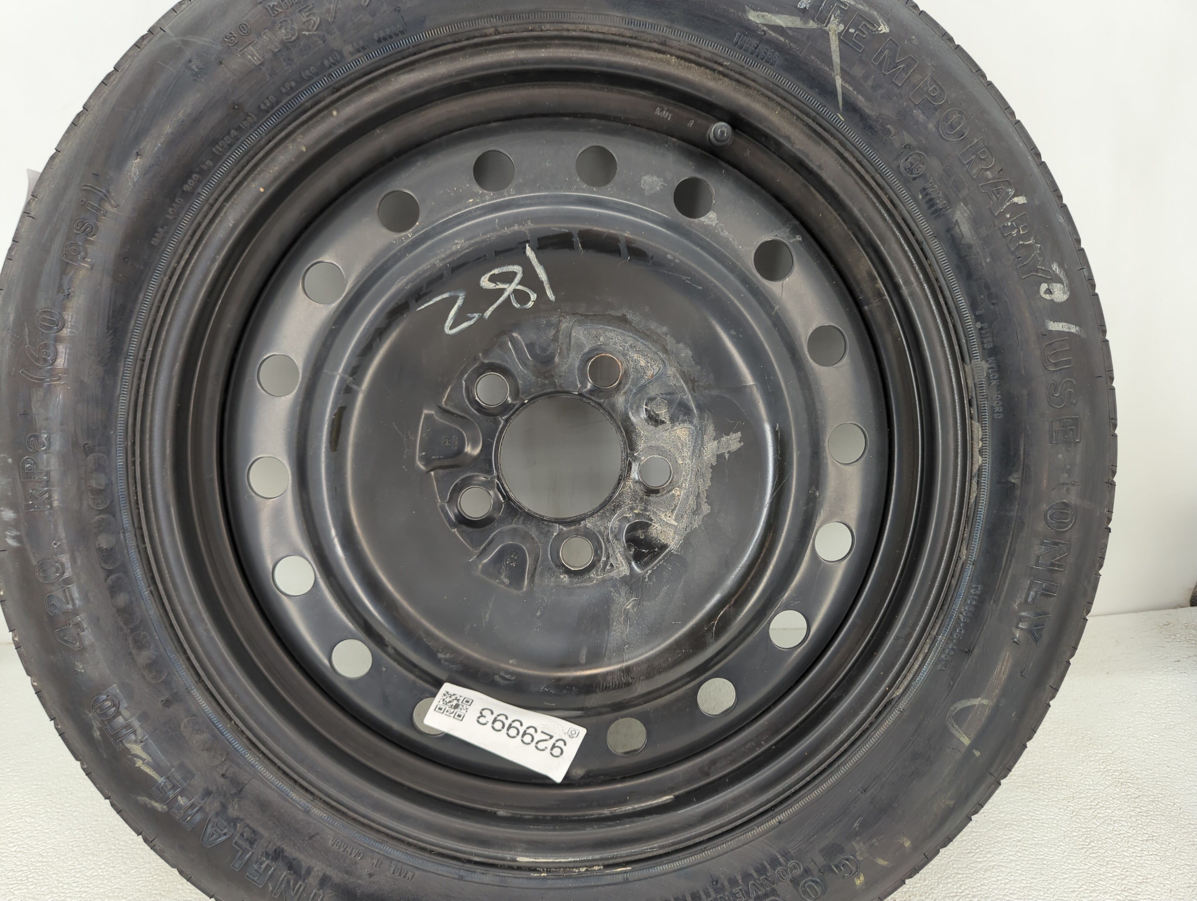 2006-2022 Dodge Charger Spare Donut Tire Wheel Rim Oem 929993 - Oemusedautoparts1.com