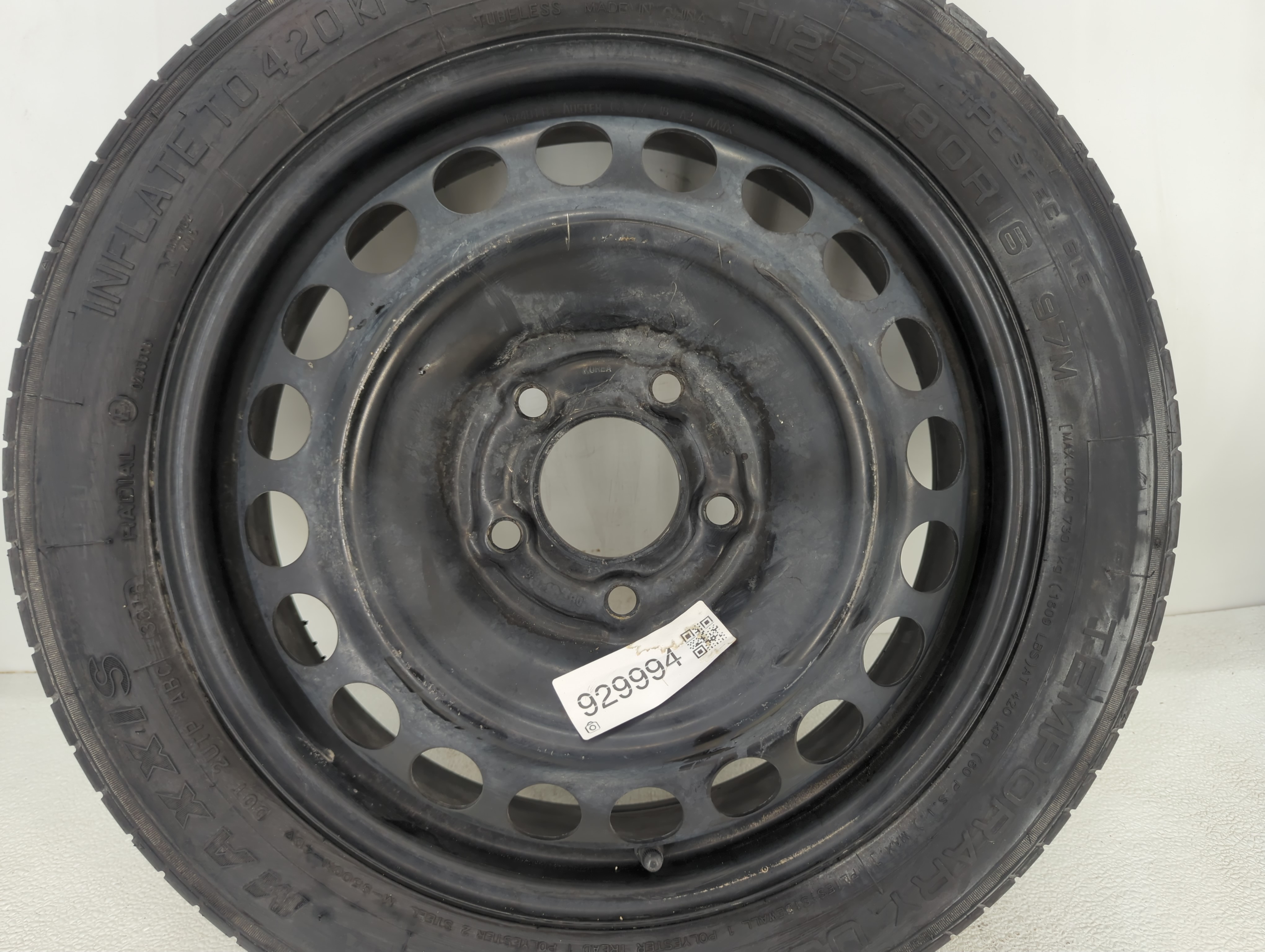 2016-2022 Chevrolet Malibu Spare Donut Tire Wheel Rim Oem 929994 - Oemusedautoparts1.com
