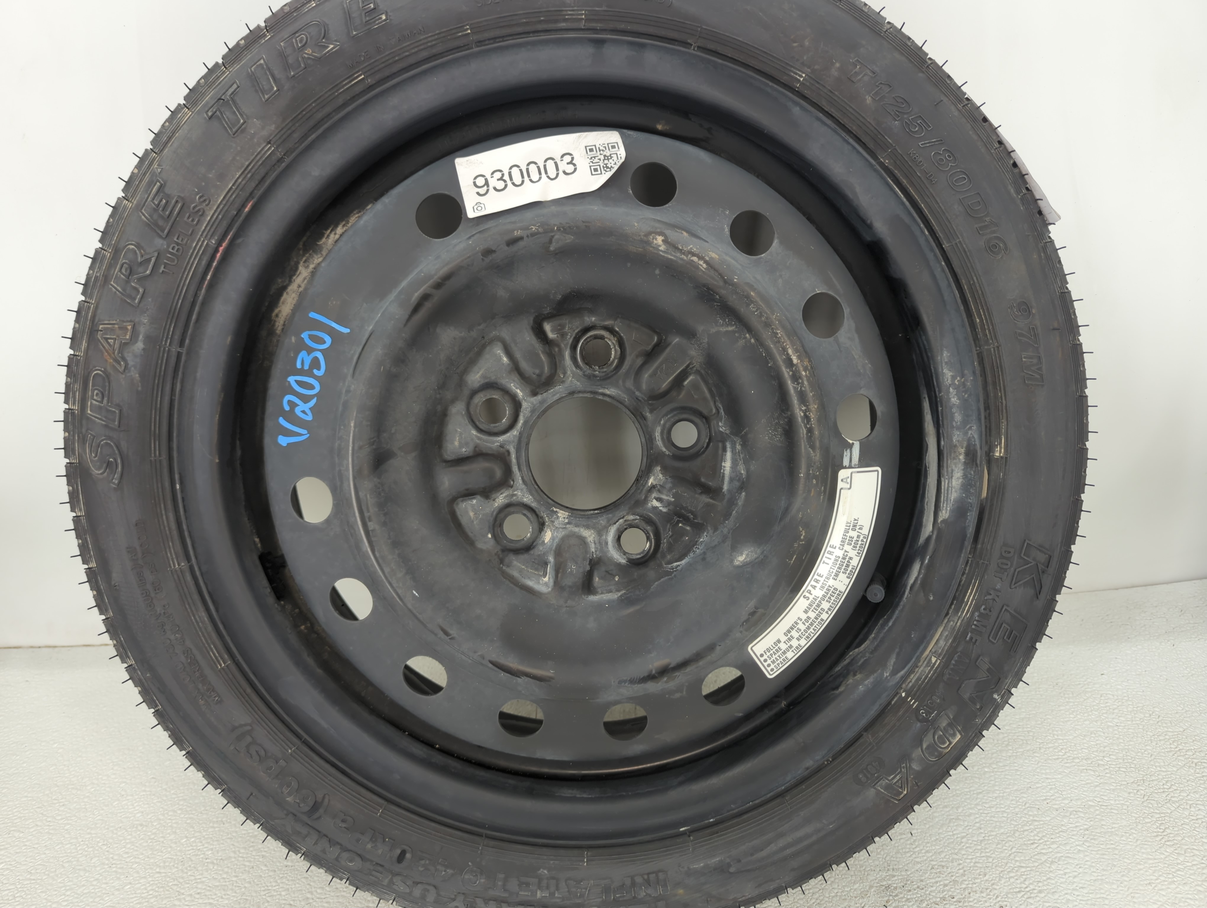 2013-2015 Honda Accord Spare Donut Tire Wheel Rim Oem 930003 - Oemusedautoparts1.com