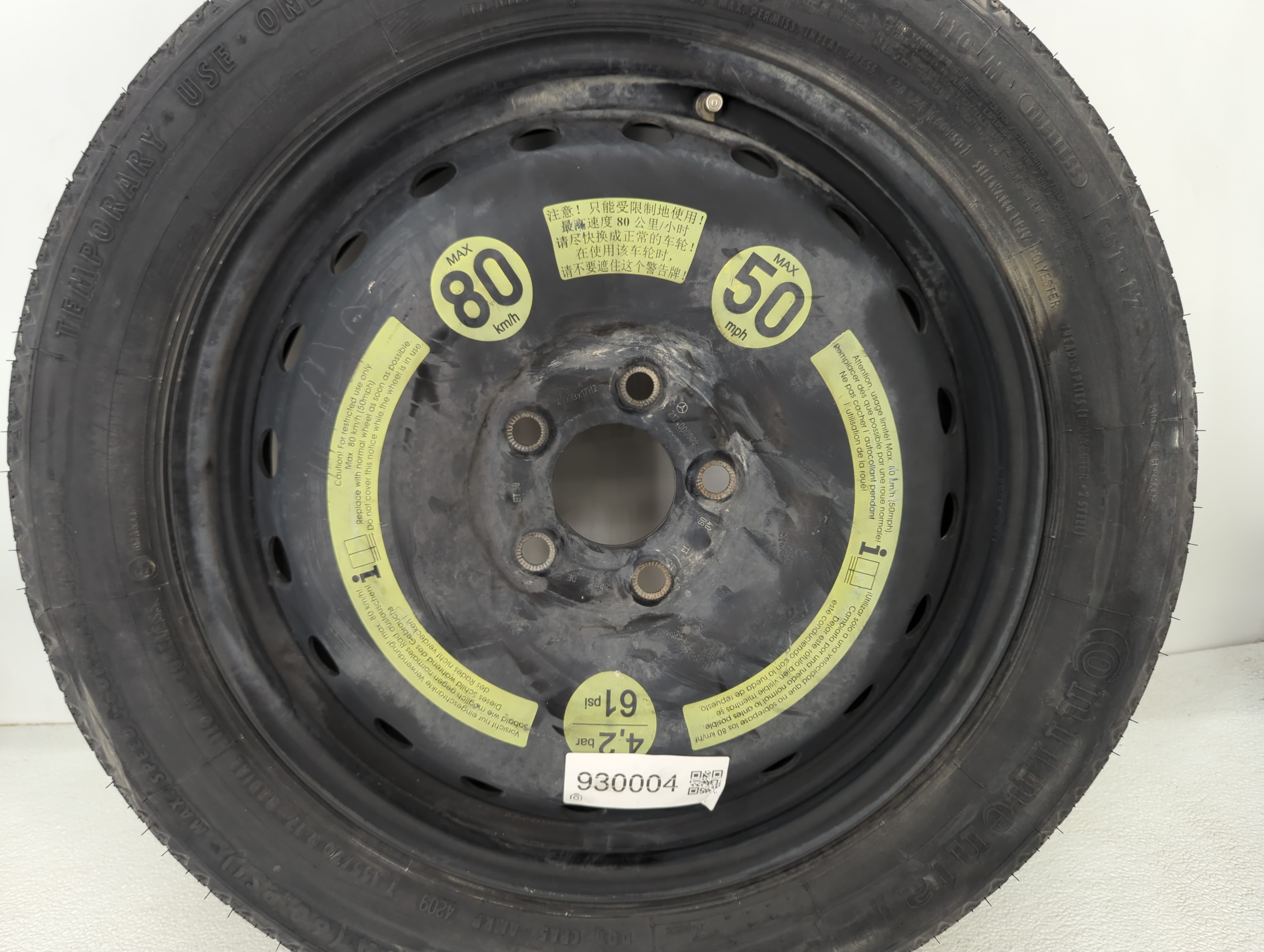 Picture of 2003-2005 Lexus Is300 Spare Donut Tire Wheel Rim Oem 930004