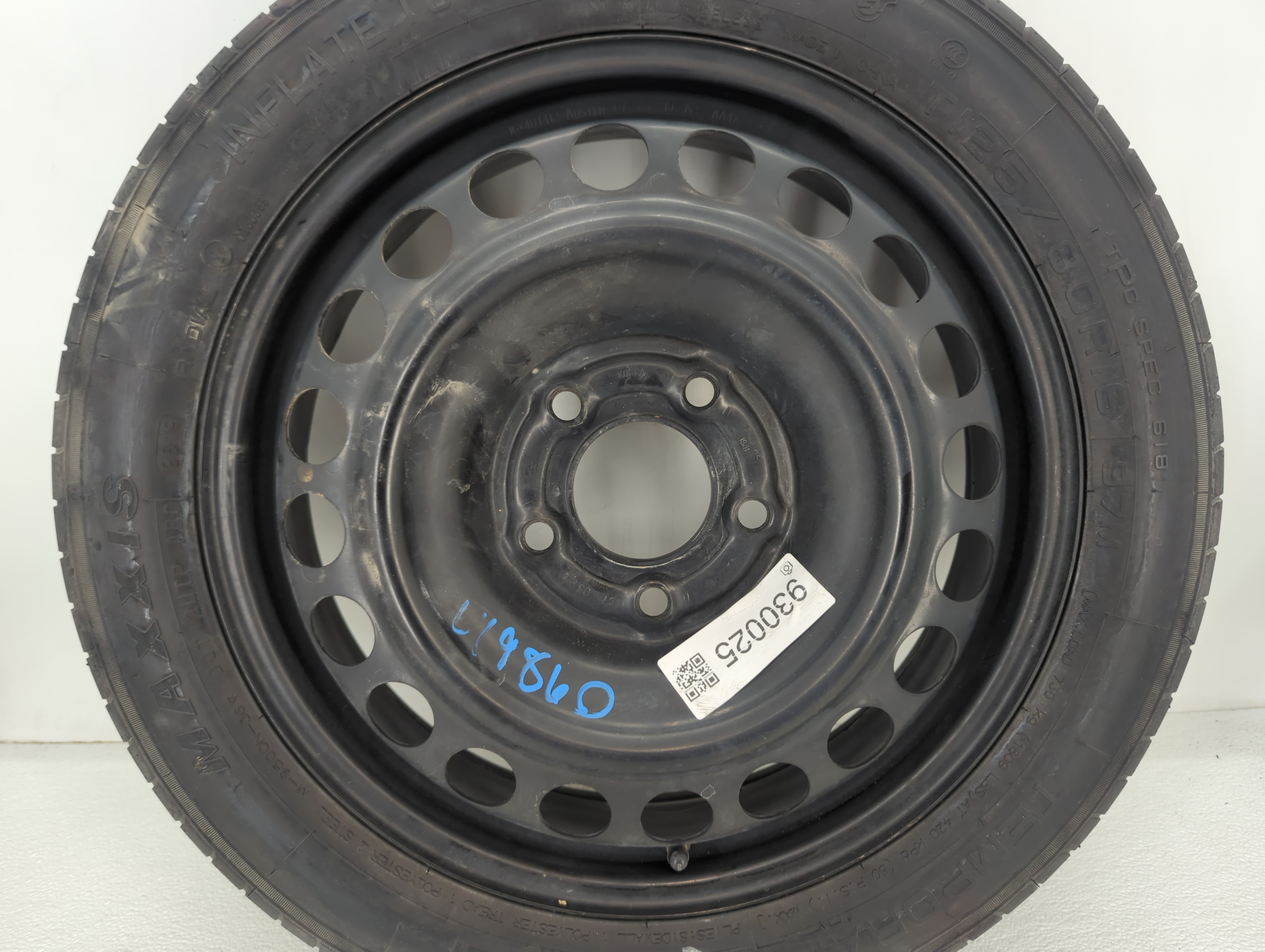 2019-2022 Chevrolet Malibu Spare Donut Tire Wheel Rim Oem 930025 - Oemusedautoparts1.com