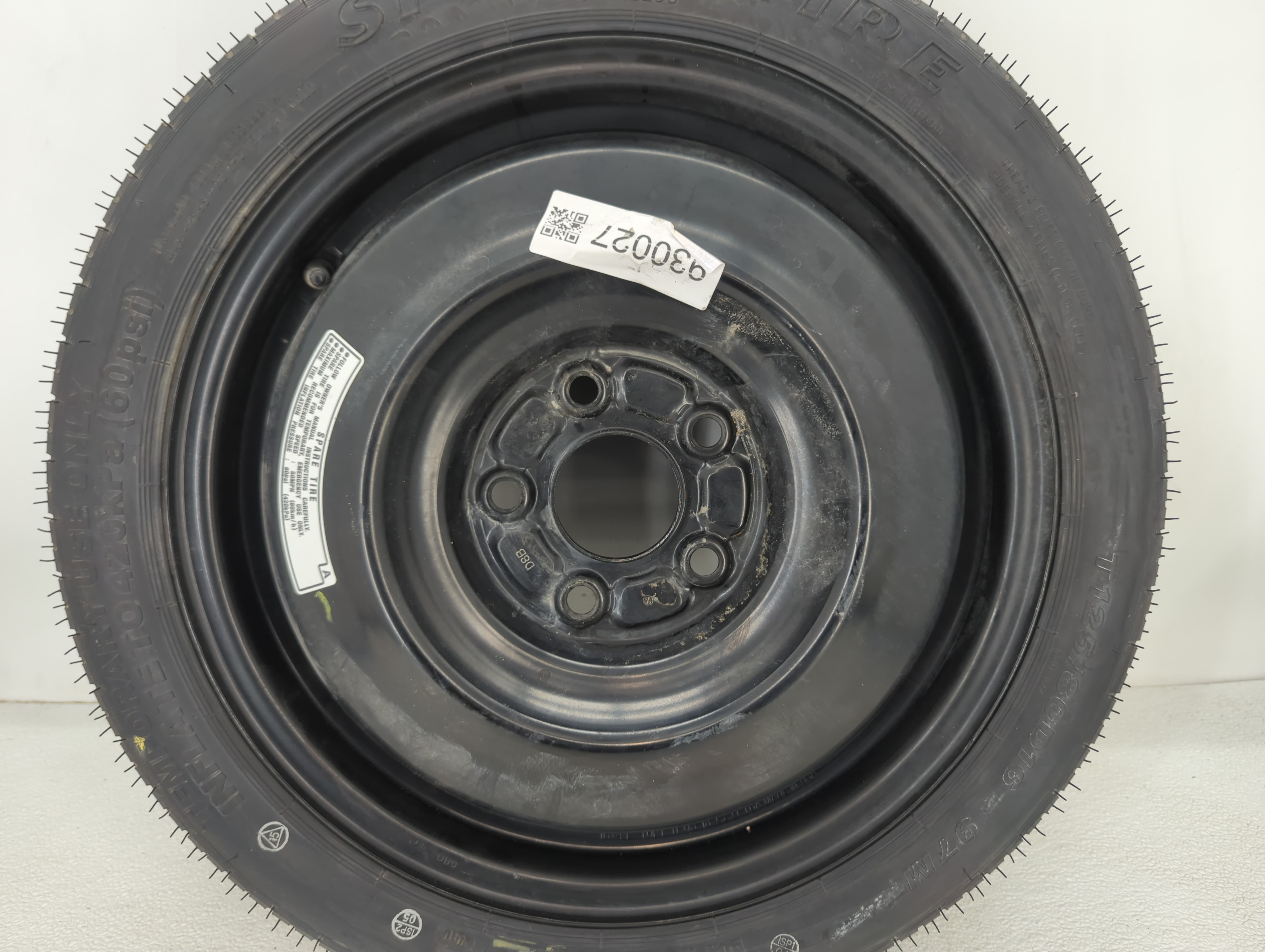 Picture of 2016-2021 Honda Civic Spare Donut Tire Wheel Rim Oem 930027