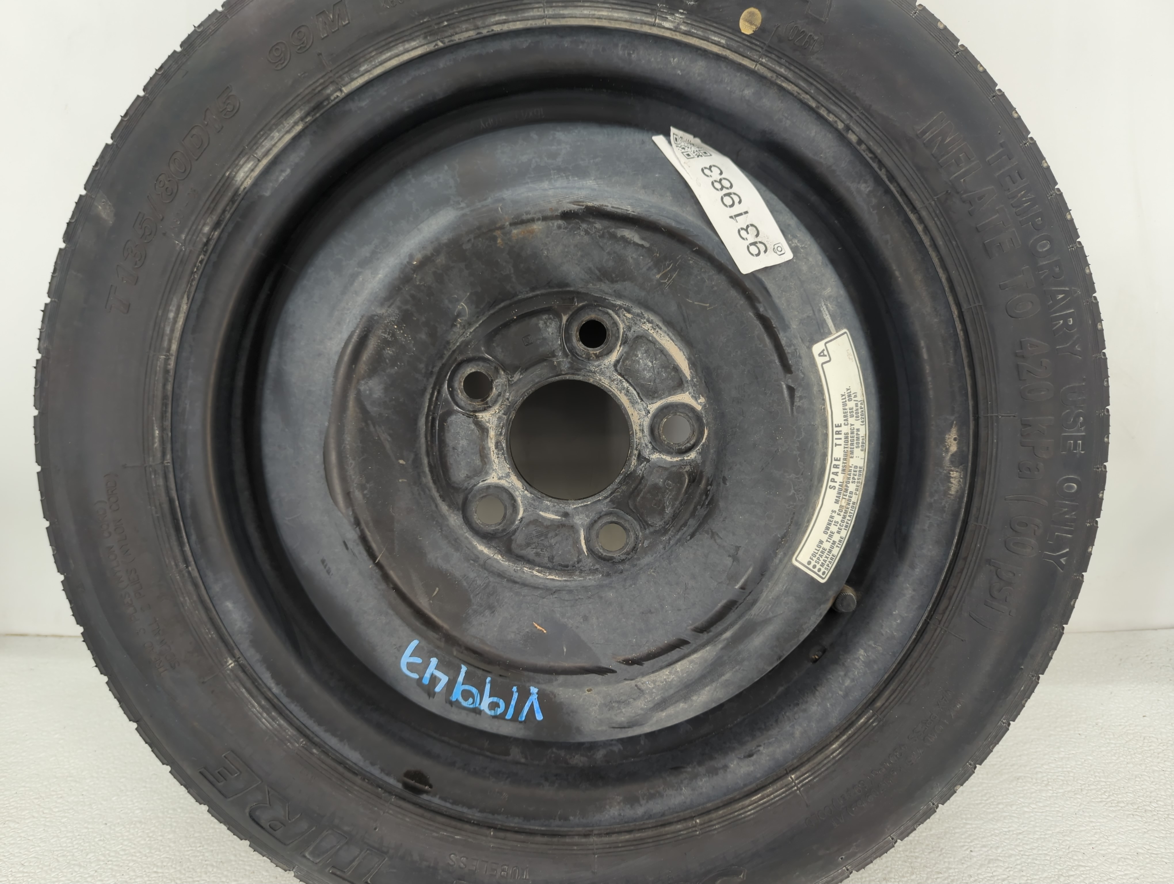 2012-2015 Honda Civic Spare Donut Tire Wheel Rim Oem 931983 - Oemusedautoparts1.com