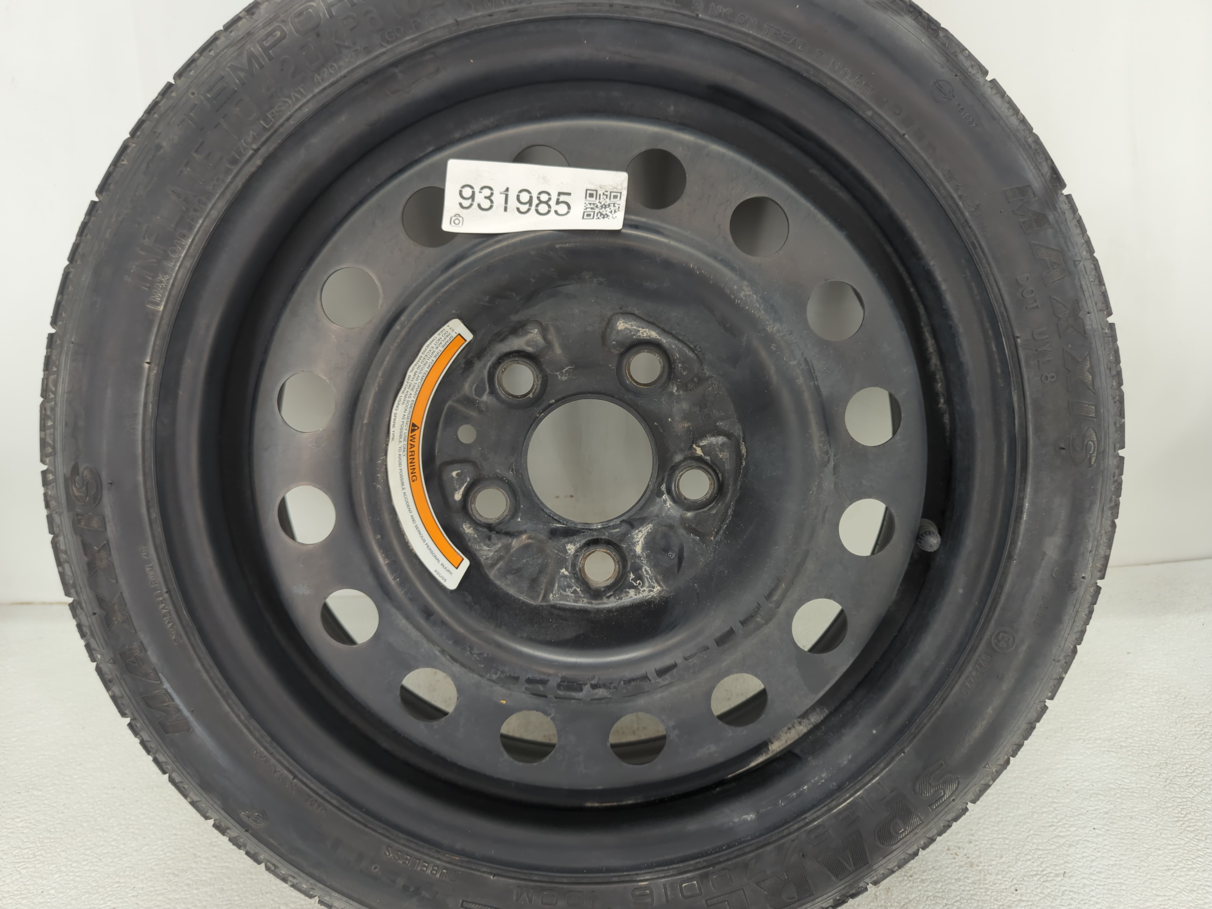 2013-2018 Nissan Altima Spare Donut Tire Wheel Rim Oem 931985 - Oemusedautoparts1.com