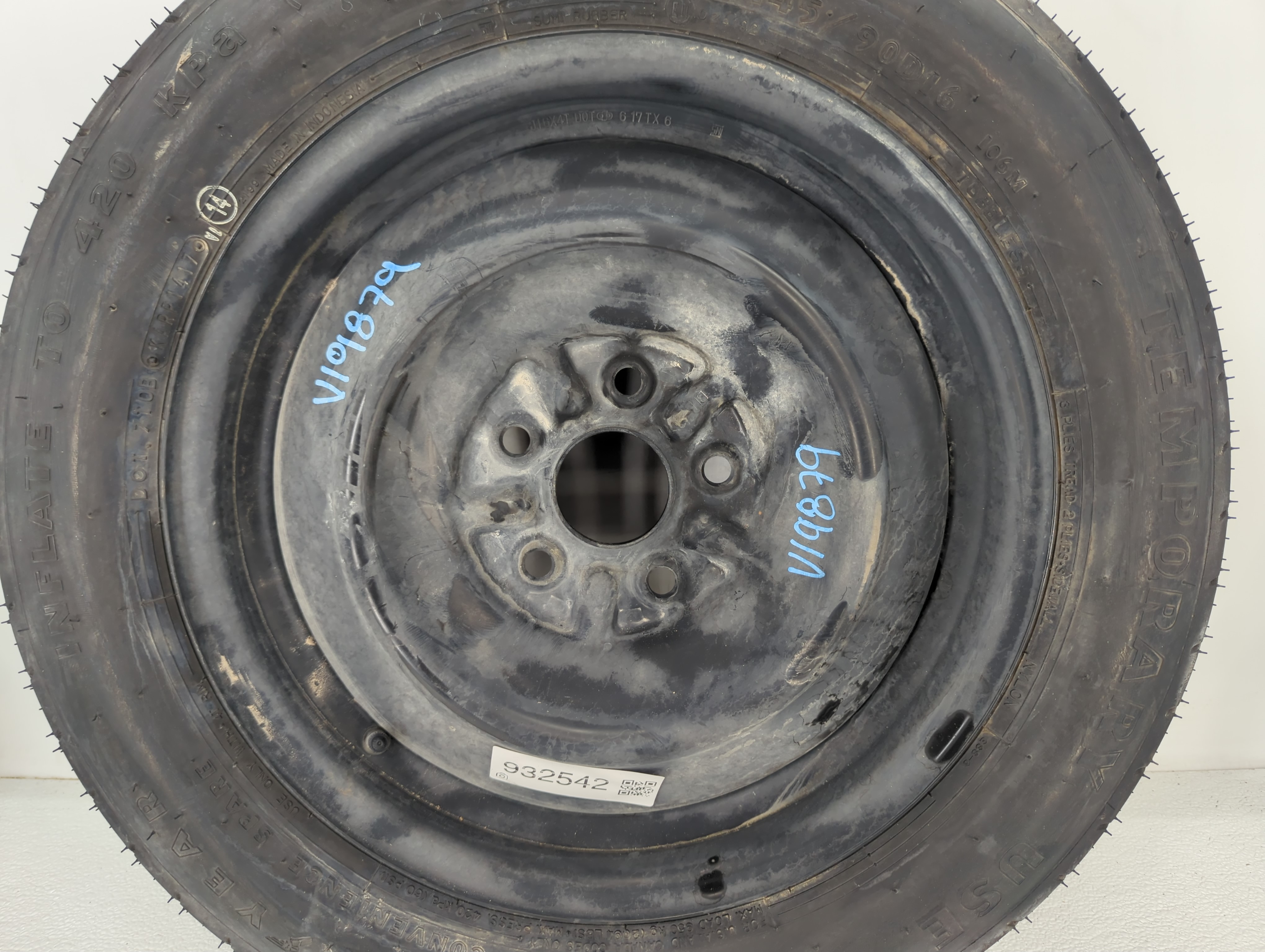 2018-2022 Toyota C-hr Spare Donut Tire Wheel Rim Oem 932542 - Oemusedautoparts1.com