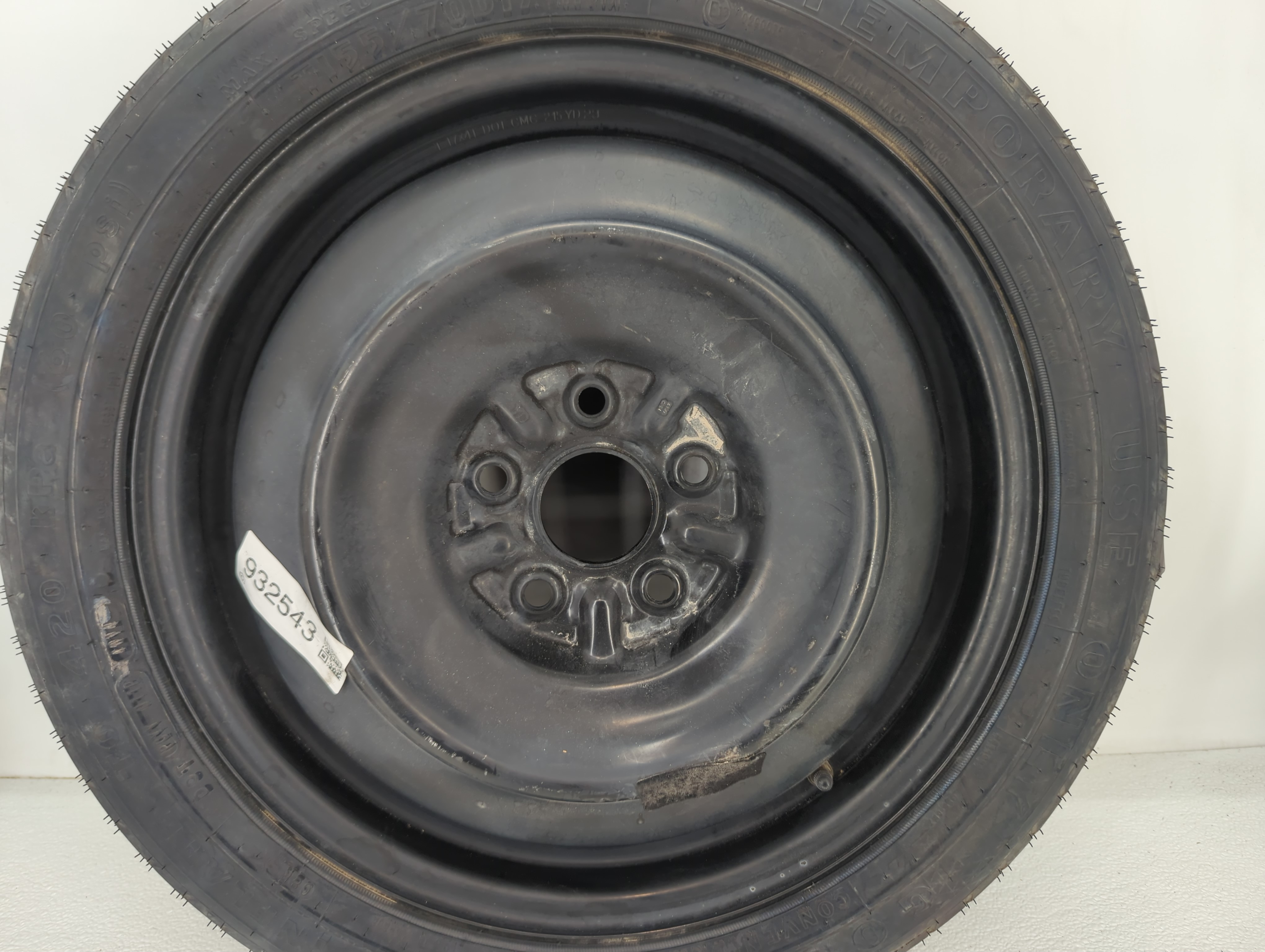 2007-2017 Toyota Camry Spare Donut Tire Wheel Rim Oem 932543 - Oemusedautoparts1.com