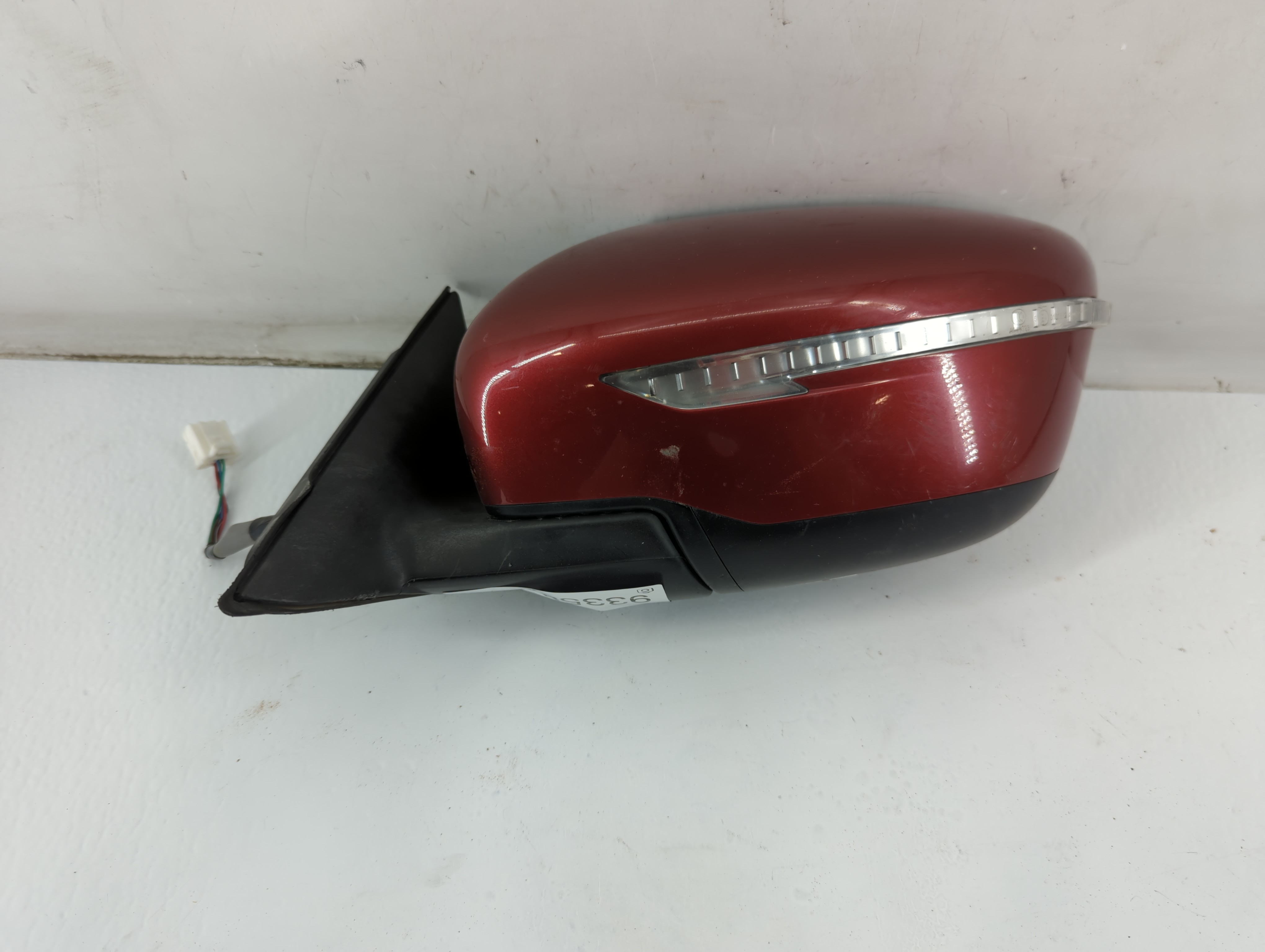 2014-2016 Nissan Rogue Driver Left Side View Power Door Mirror Red 933584 - Oemusedautoparts1.com