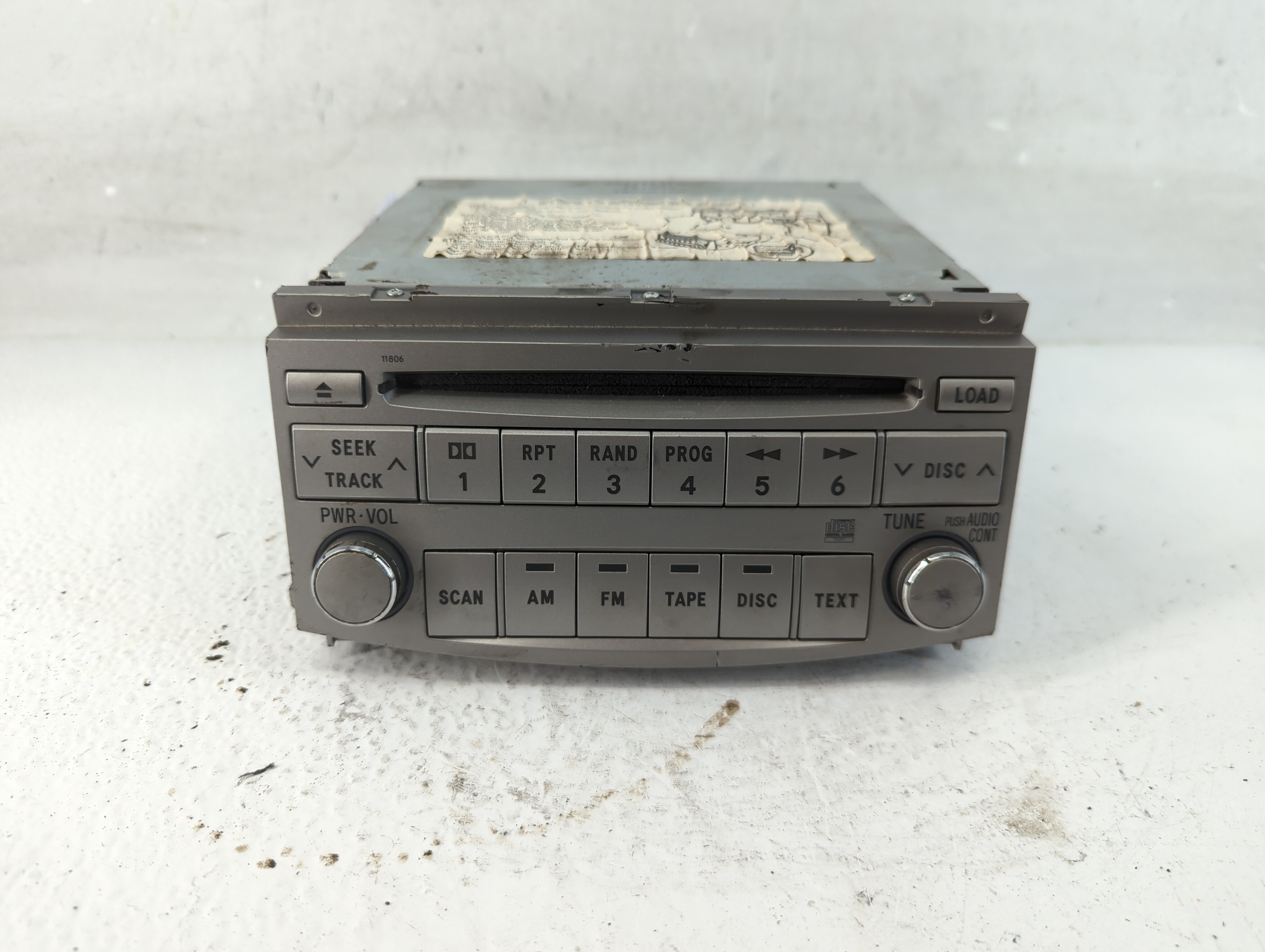 2005-2007 Toyota Avalon Am Fm Cd Player Radio Receiver 937161 - Oemusedautoparts1.com