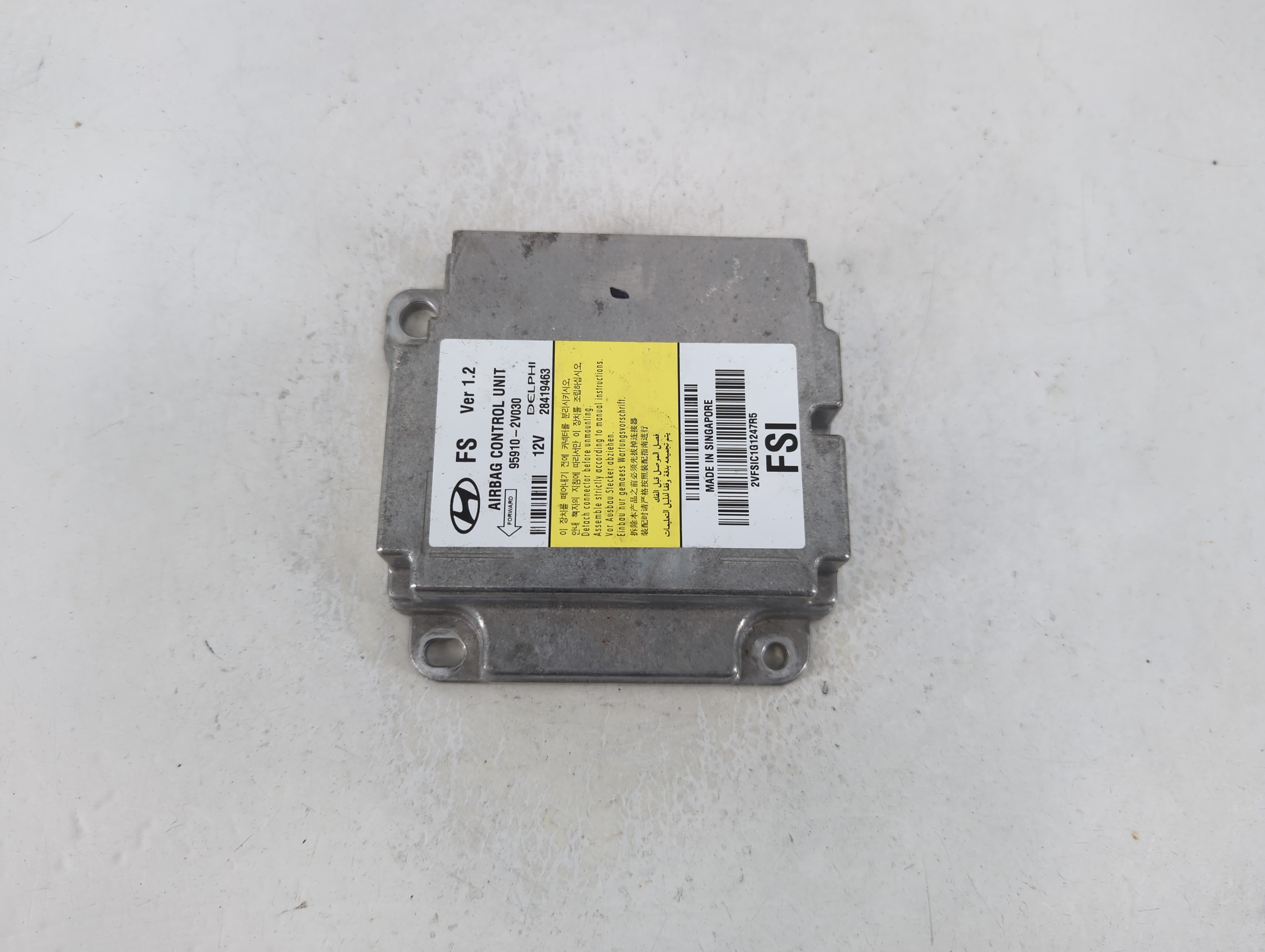 2013-2014 Hyundai Veloster Airbag Control Module 95910-2v030 962654 - Oemusedautoparts1.com
